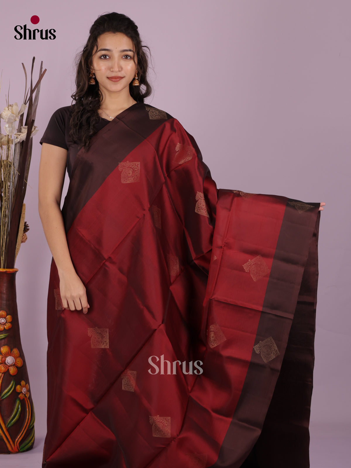 DKS03005 - Softsilk-halfpure Saree - Shop on Shrus.com