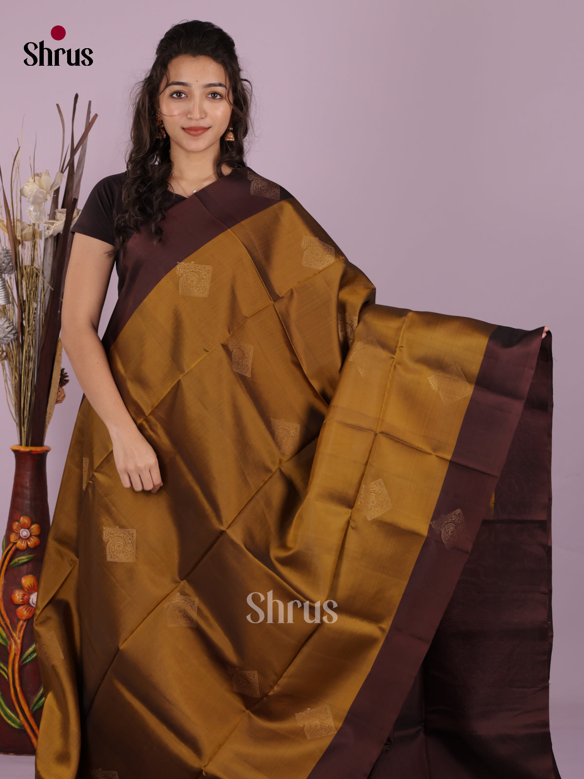 DKS03011 - Softsilk-halfpure Saree - Shop on Shrus.com