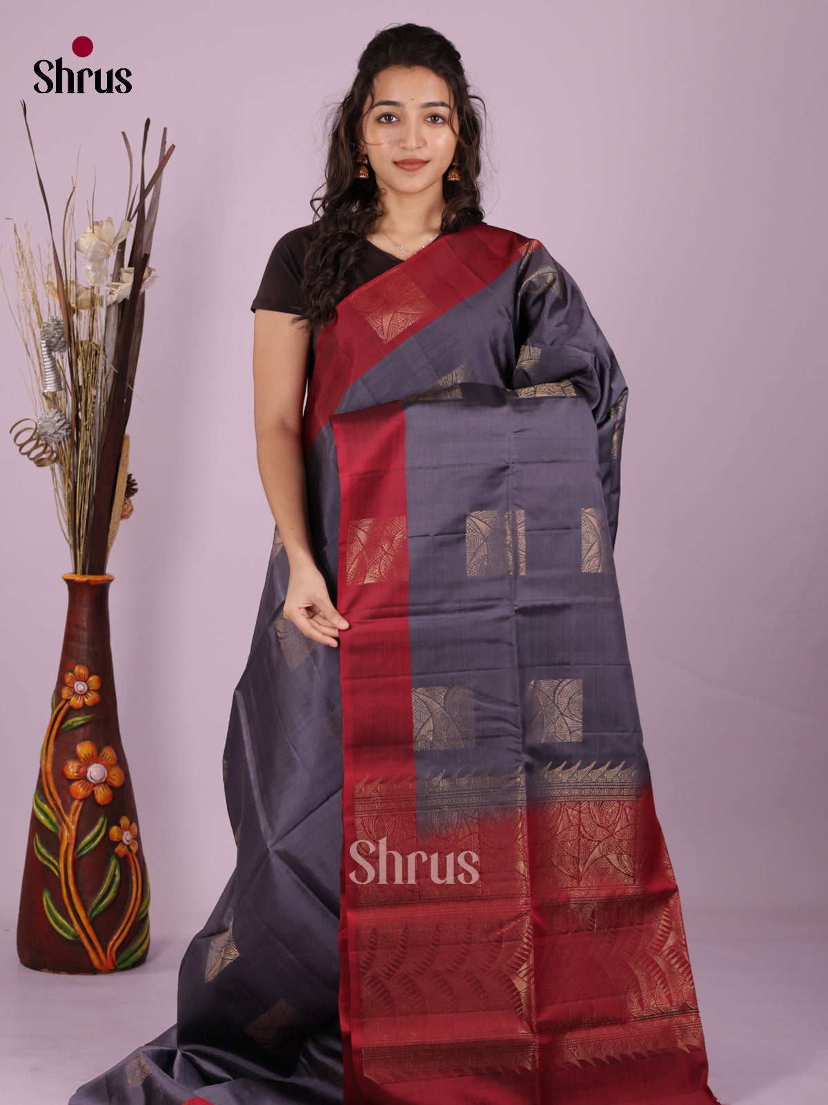 DKS03018 - Softsilk-halfpure Saree - Shop on Shrus.com