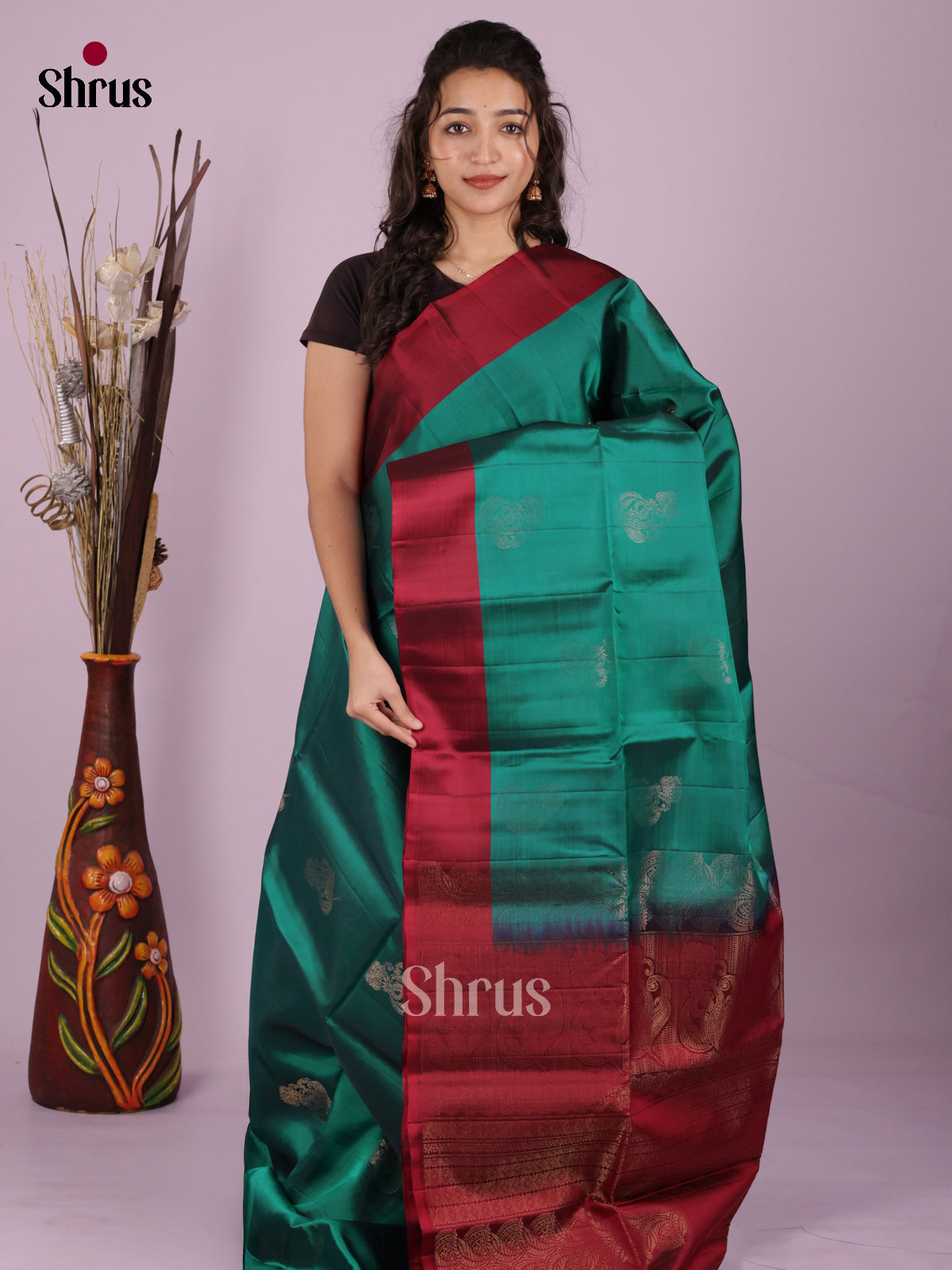 DKS03019 - Softsilk-halfpure Saree - Shop on Shrus.com