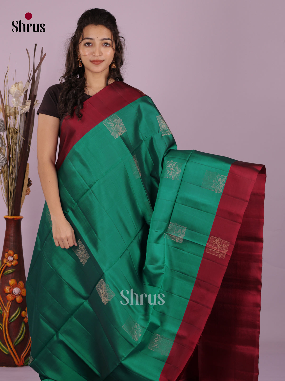DKS03022 - Softsilk-halfpure Saree - Shop on Shrus.com
