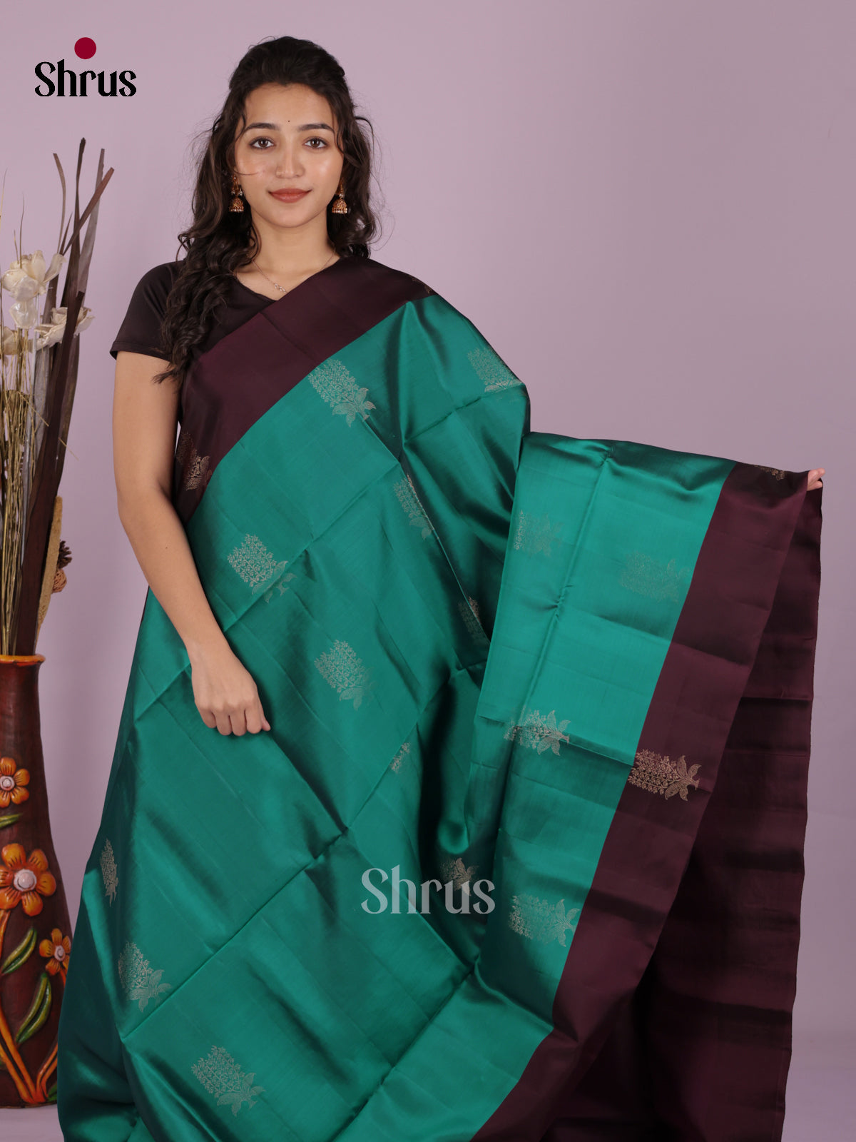 DKS03023 - Softsilk-halfpure Saree - Shop on Shrus.com
