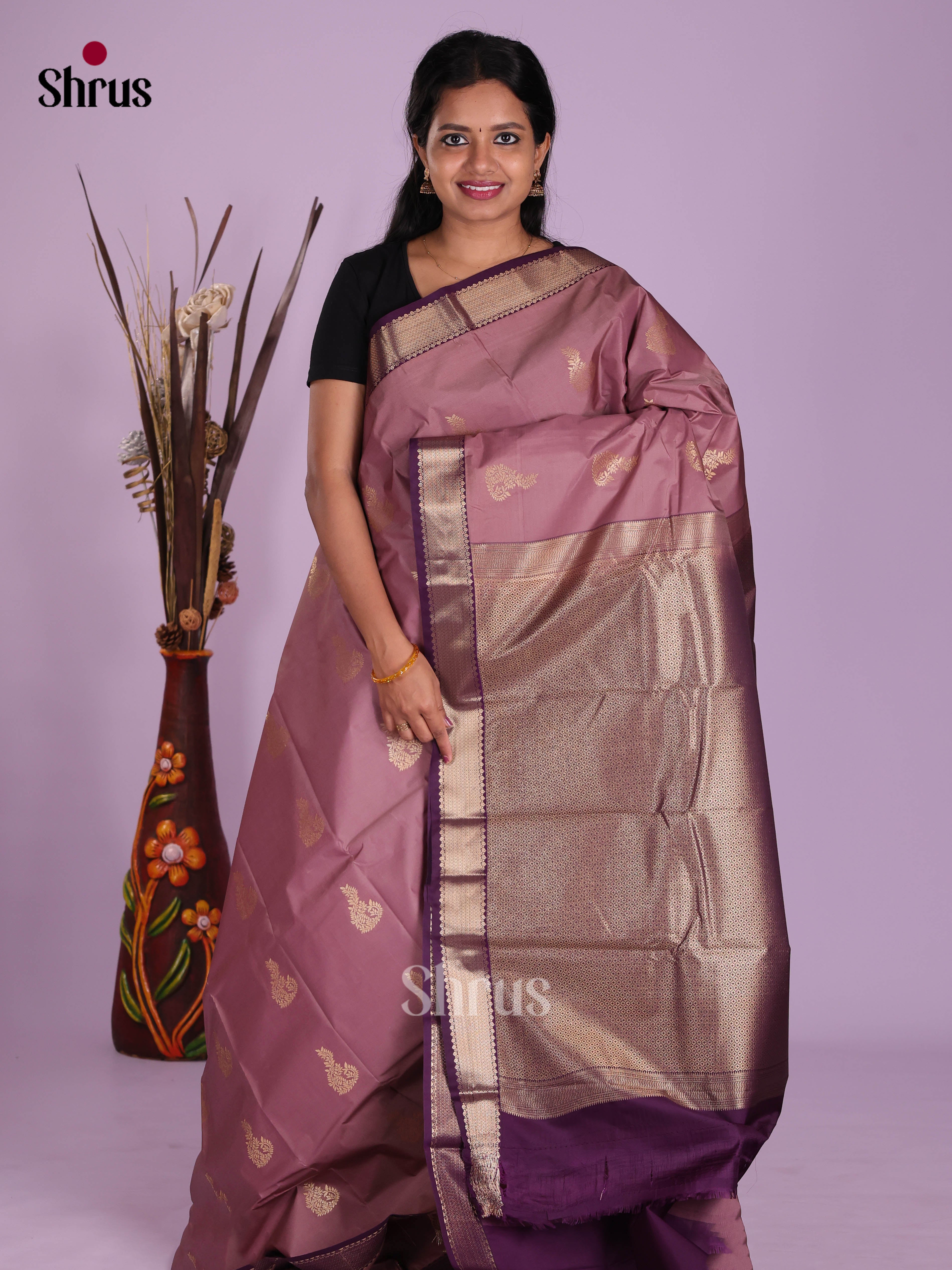 DKS03033 - Semi Kanchipuram Saree - Shop on Shrus.com