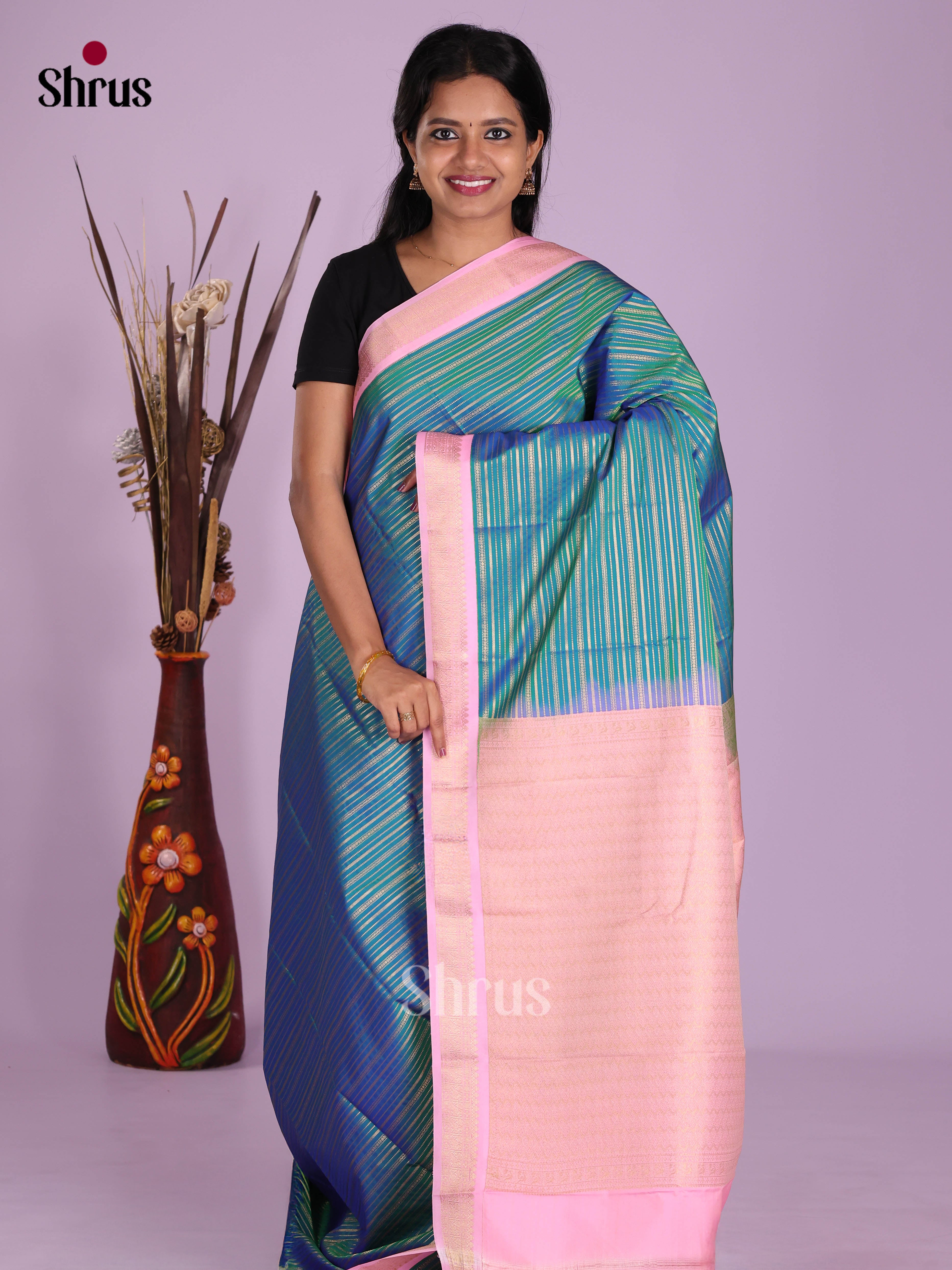 DKS03042 - Semi Kanchipuram Saree - Shop on Shrus.com