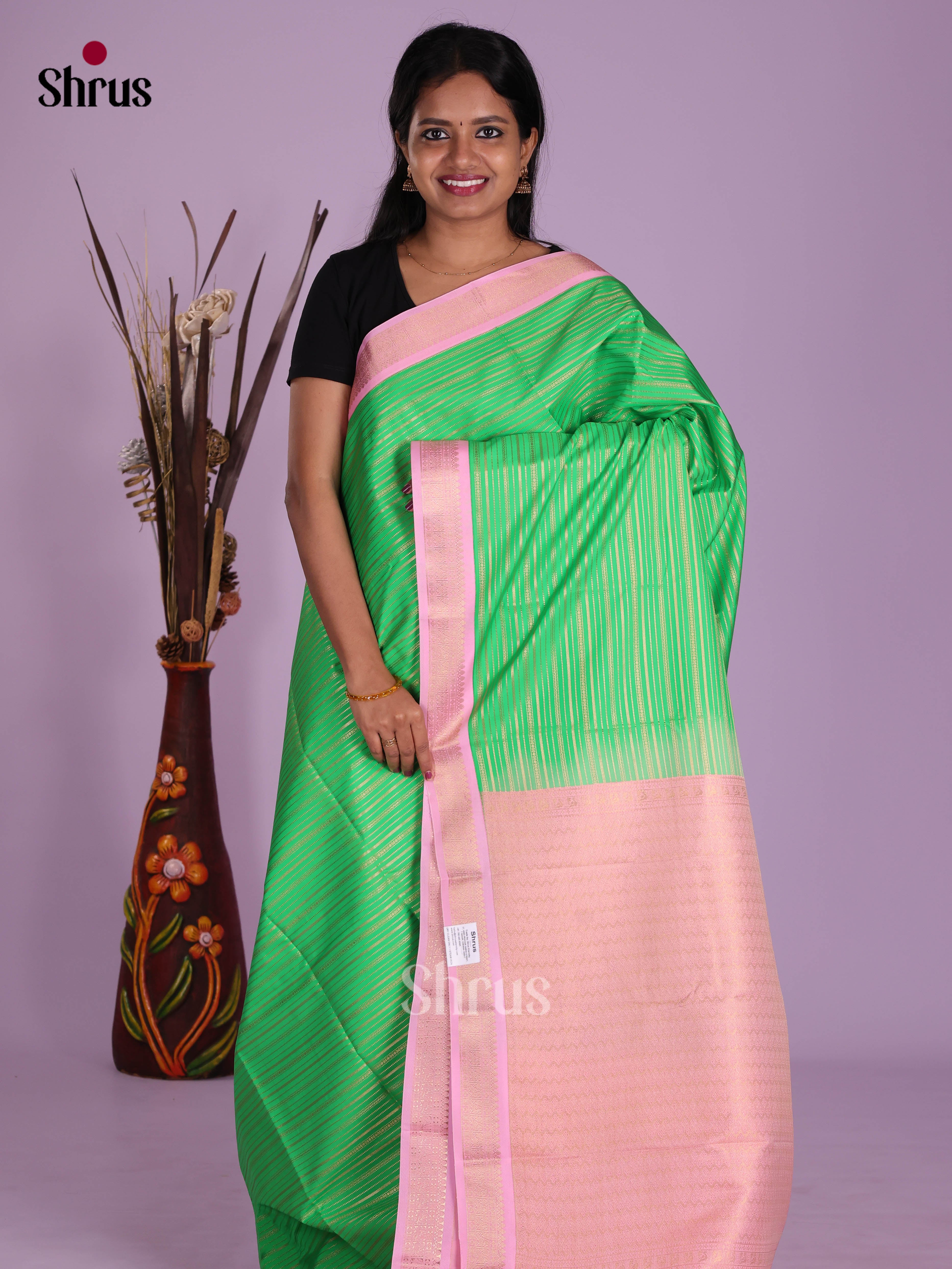DKS03043 - Semi Kanchipuram Saree - Shop on Shrus.com