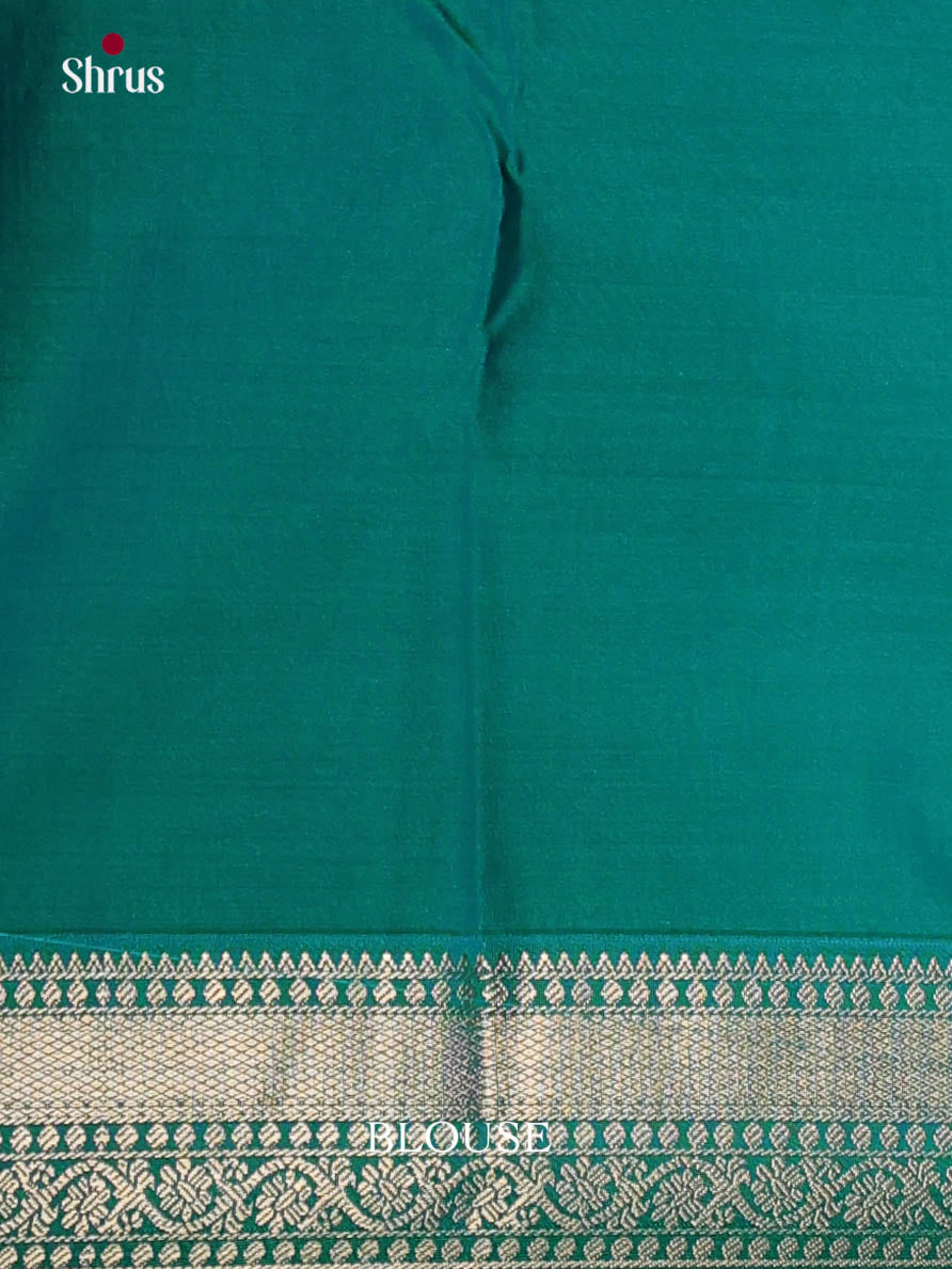 Pink & Green - Semi Kanchipuram Saree