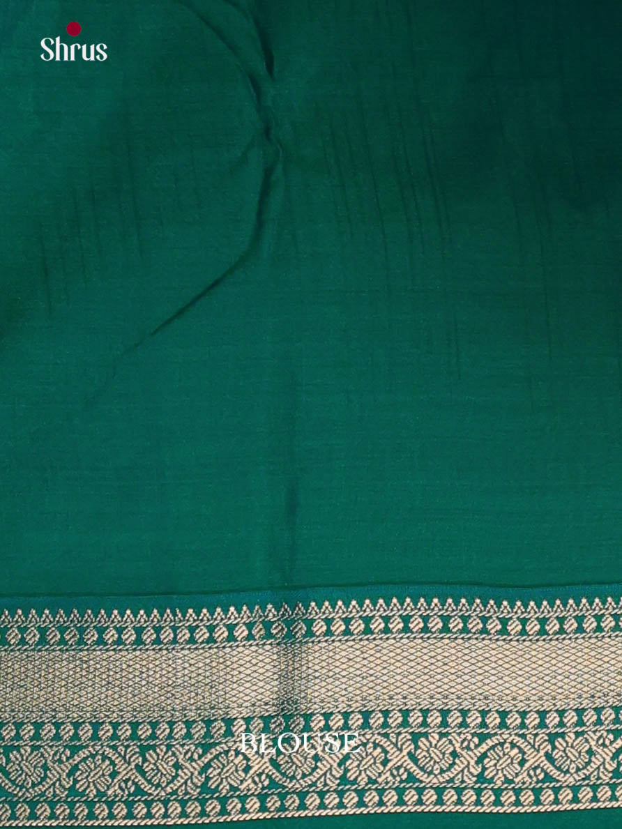 Mambazha Yellow & Green- Semi Kanchipuram Saree - Shop on Shrus.com