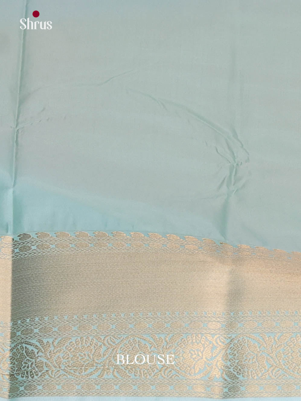 Yellow & Pastel Blue - Semi Kanchipuram Saree