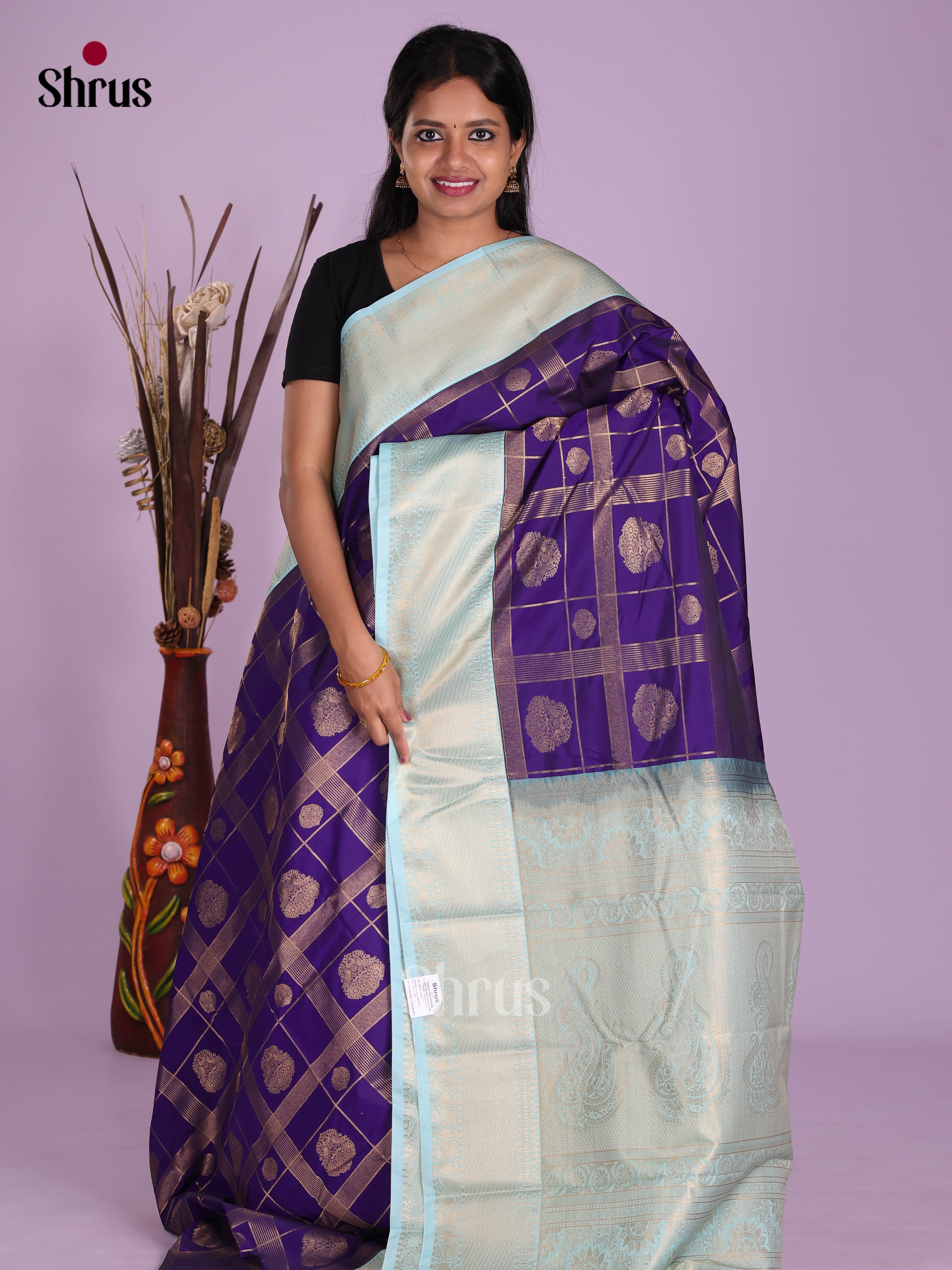 DKS03130 - Semi Kanchipuram Saree - Shop on Shrus.com