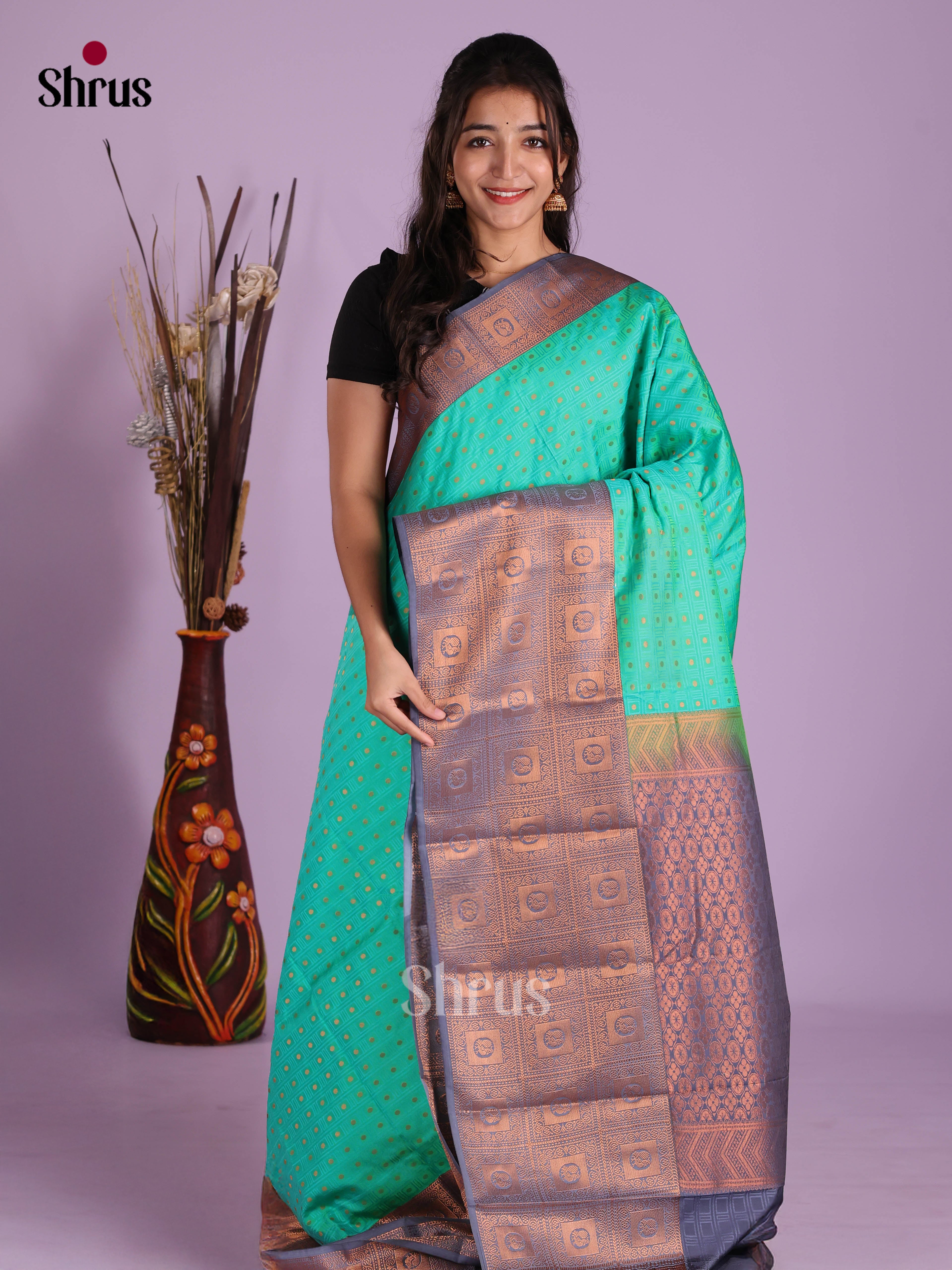 DKS03149 - Semi Kanchipuram Saree - Shop on Shrus.com
