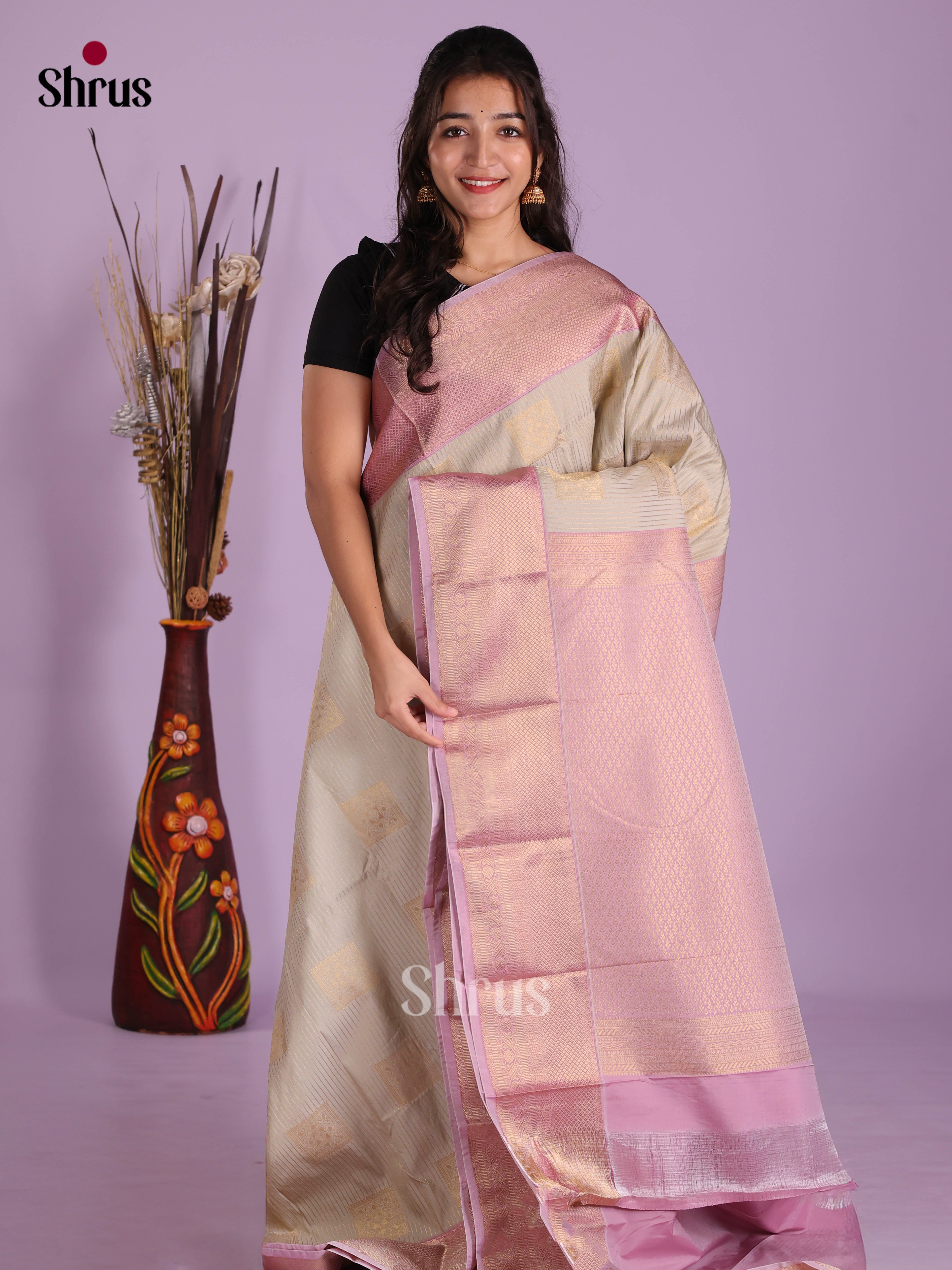 DKS03151 - Semi Kanchipuram Saree - Shop on Shrus.com