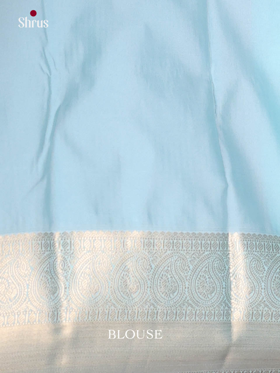 Pink & Light Blue - Semi Kanchipuram Saree