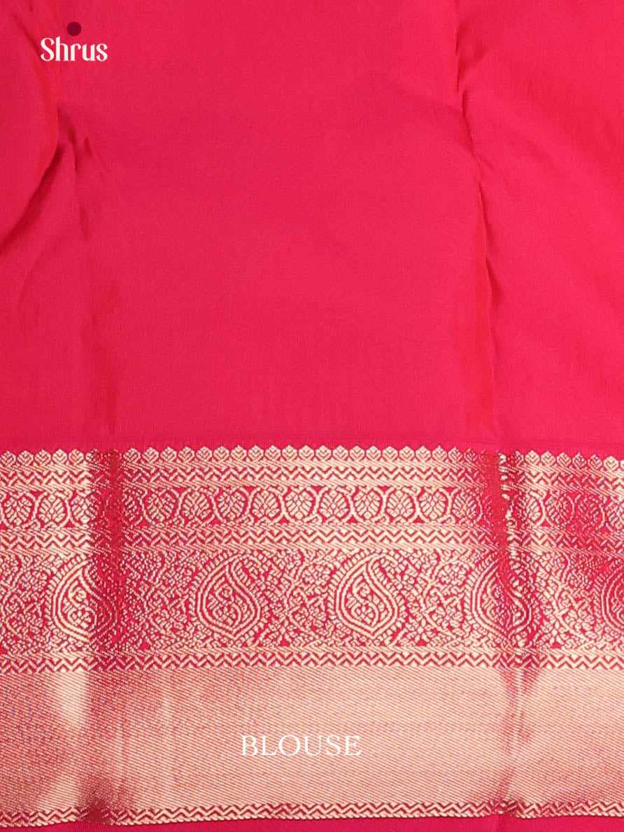 Light Green & Pink- Semi Kanchipuram Saree