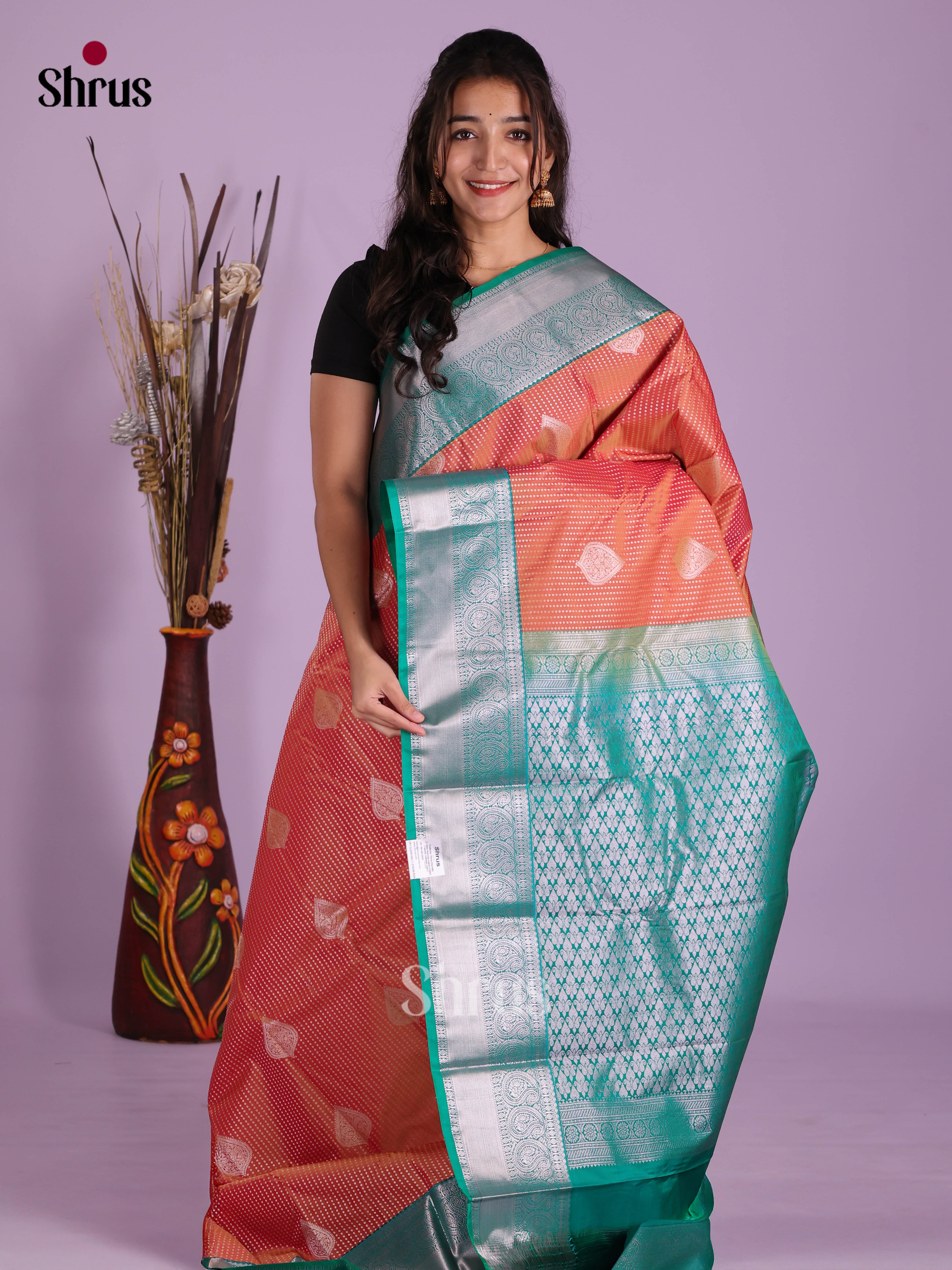DKS03182 - Semi Kanchipuram Saree - Shop on Shrus.com