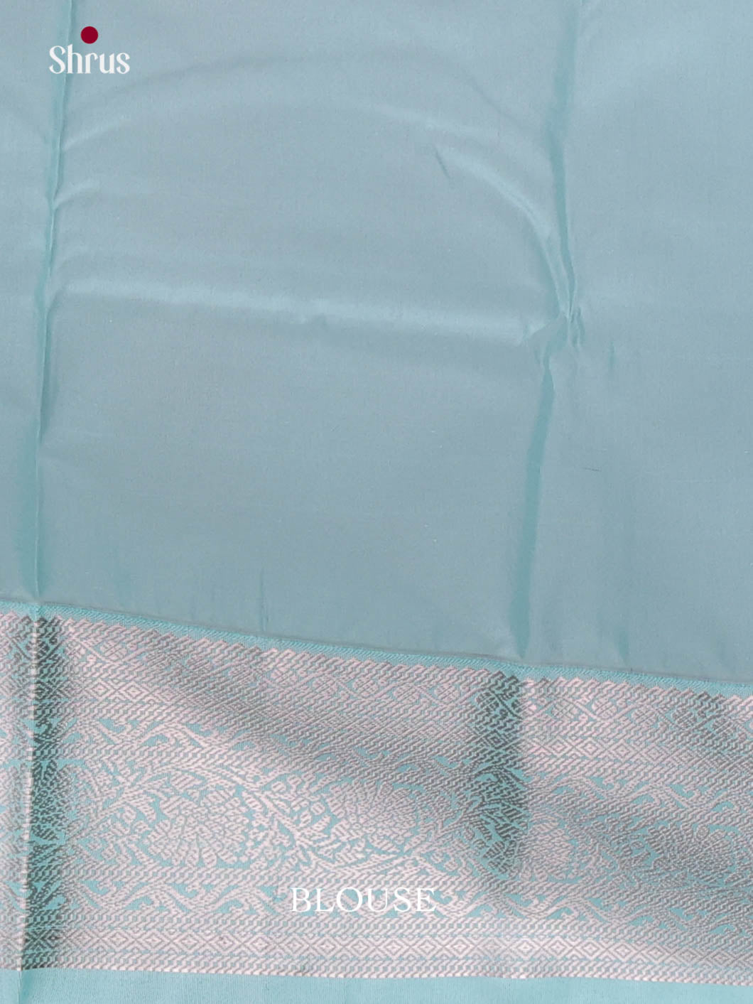 Red & Light Blue - Semi Kanchipuram Saree