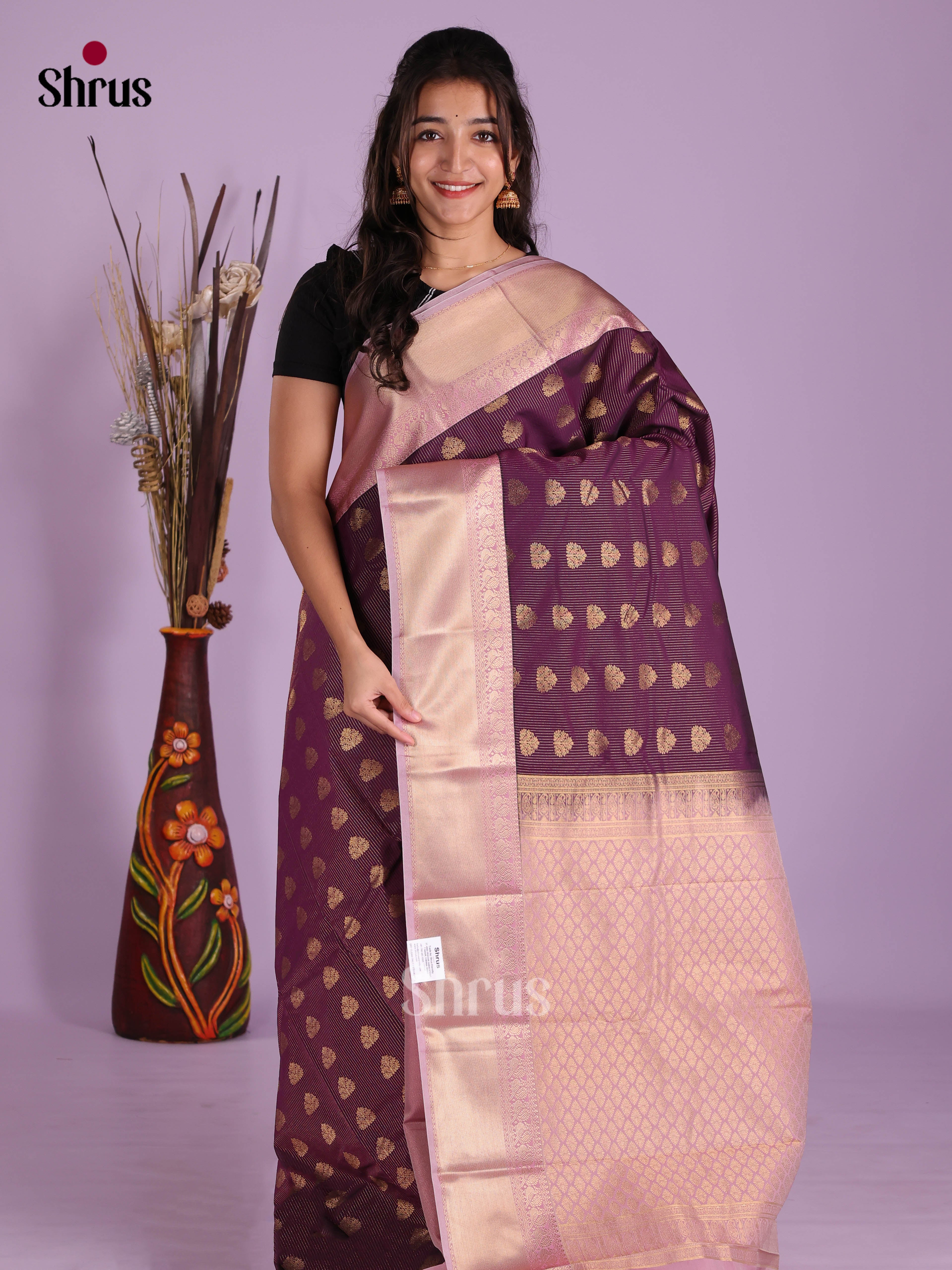 DKS03205 - Semi Kanchipuram Saree - Shop on Shrus.com