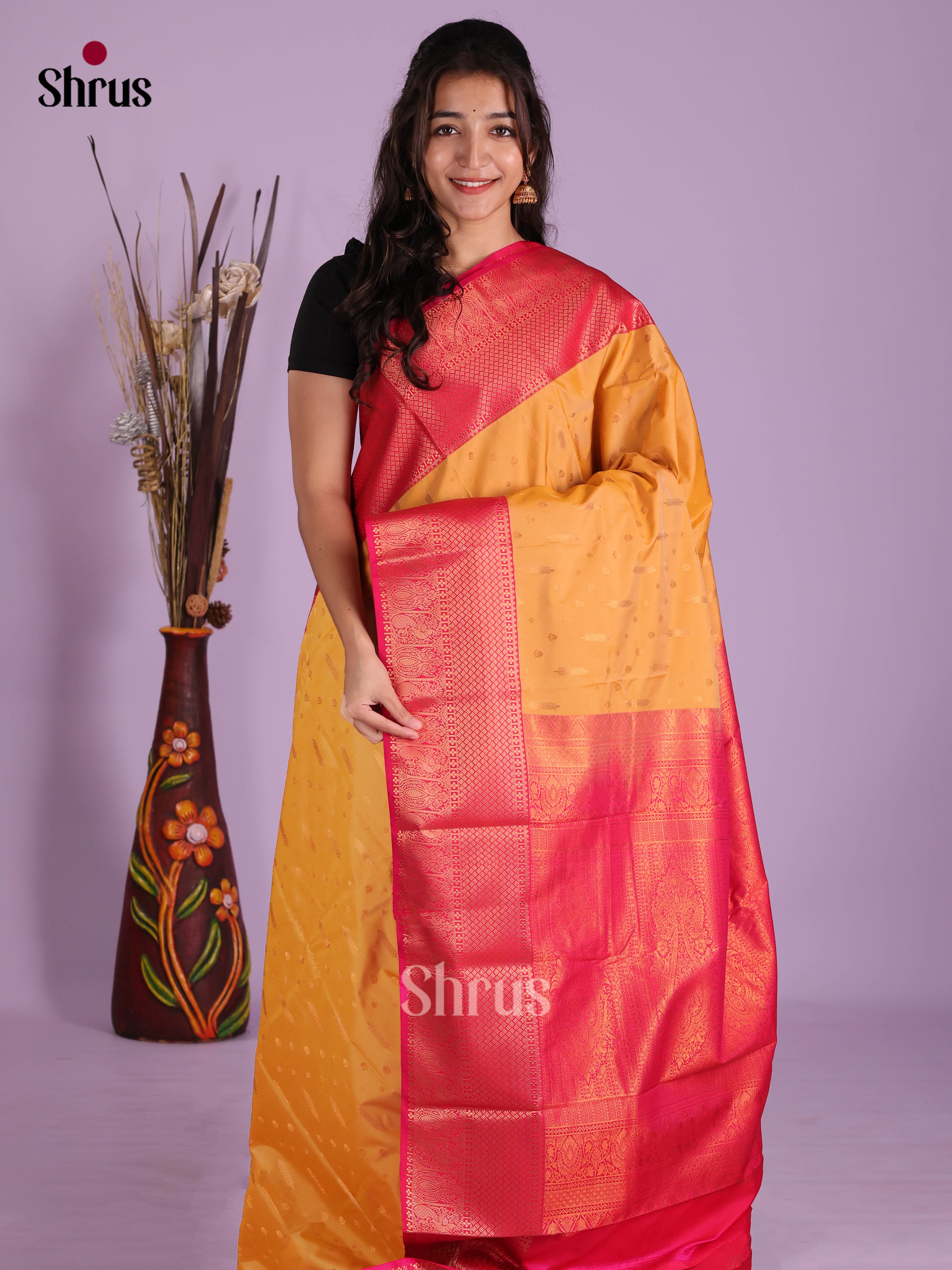 DKS03229 - Semi Kanchipuram Saree - Shop on Shrus.com