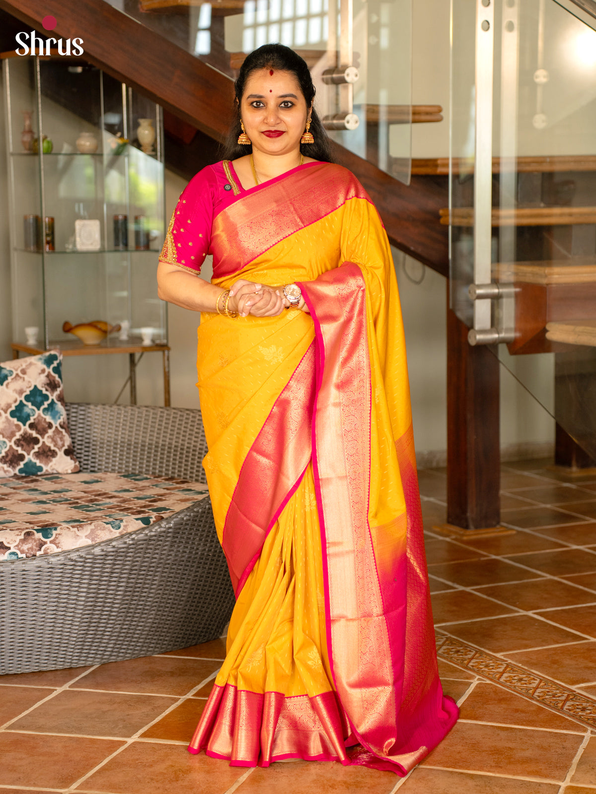 DKS03231 - Semi Kanchipuram Saree - Shop on Shrus.com