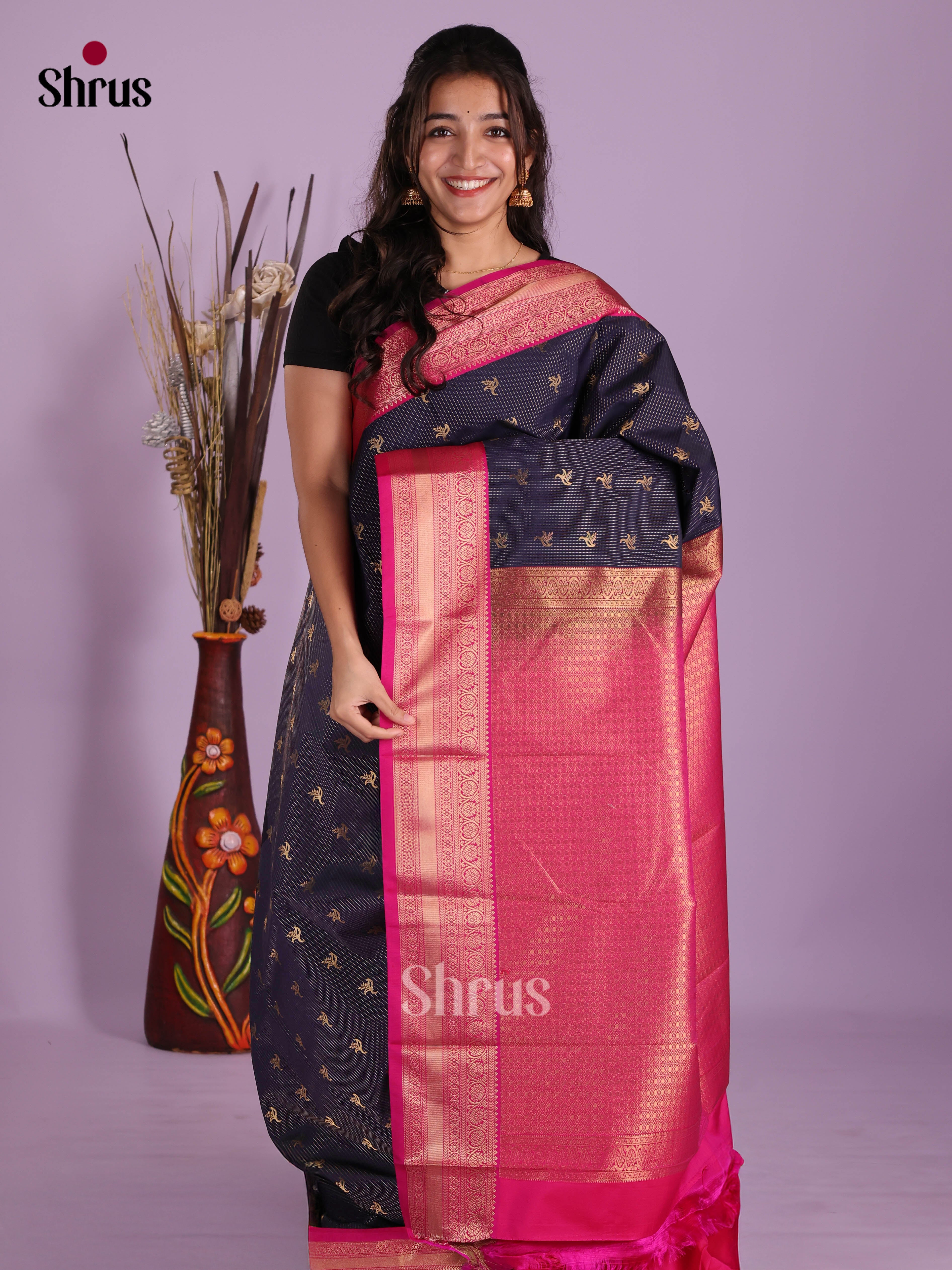 DKS03239 - Semi Kanchipuram Saree - Shop on Shrus.com
