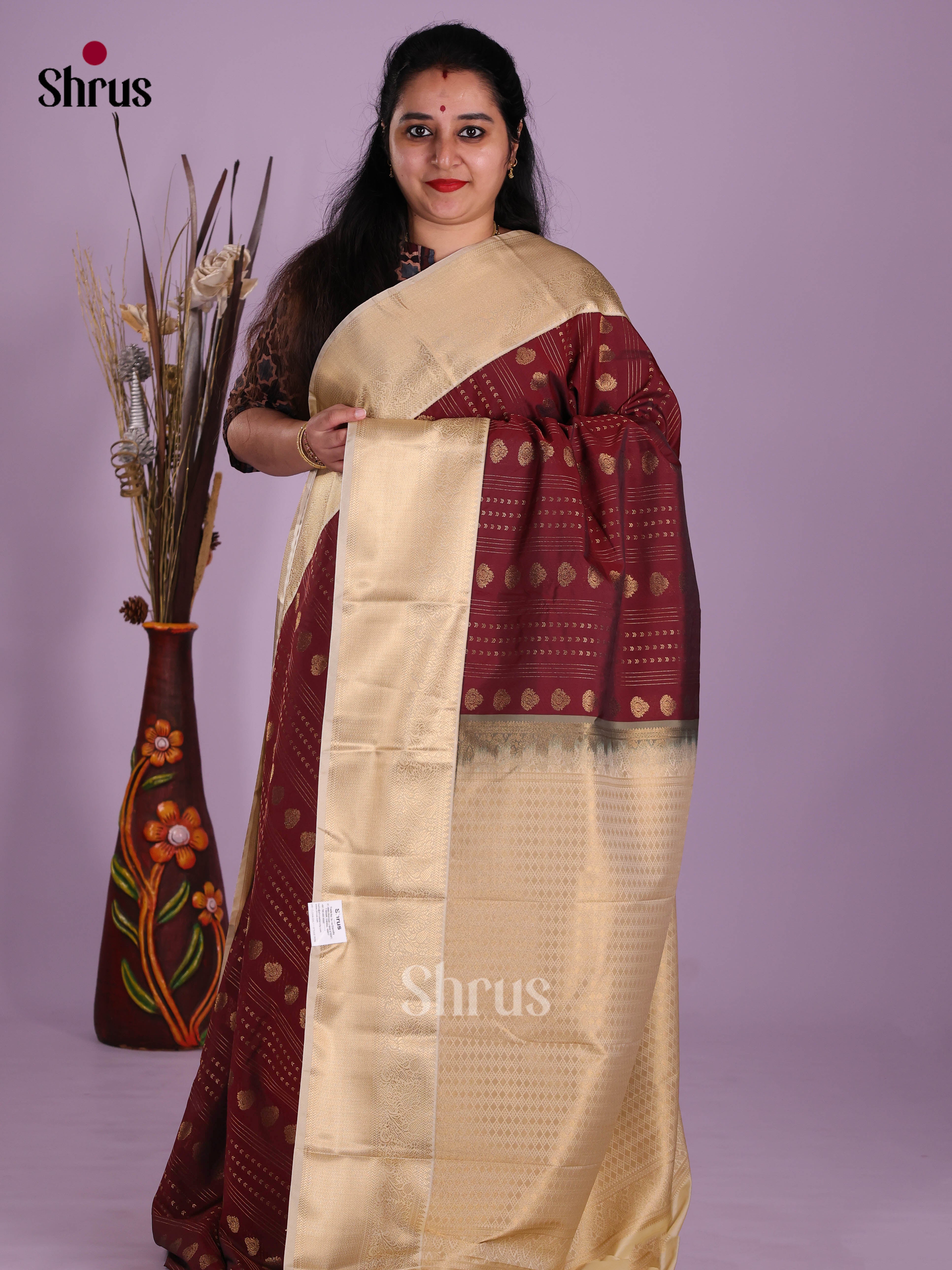 DKS03266 - Semi Kanchipuram Saree - Shop on Shrus.com