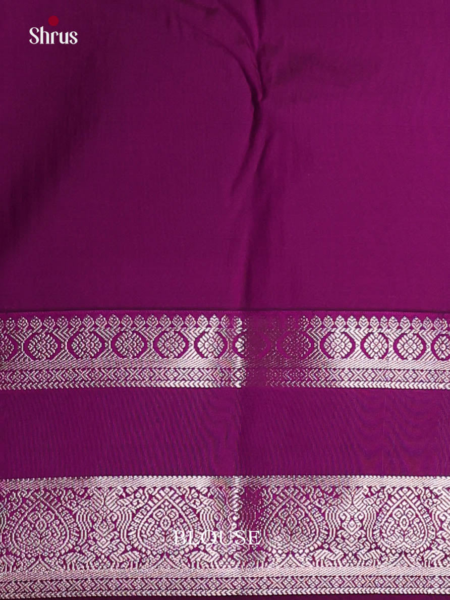 Green & Purple- Semi Kanchipuram Saree