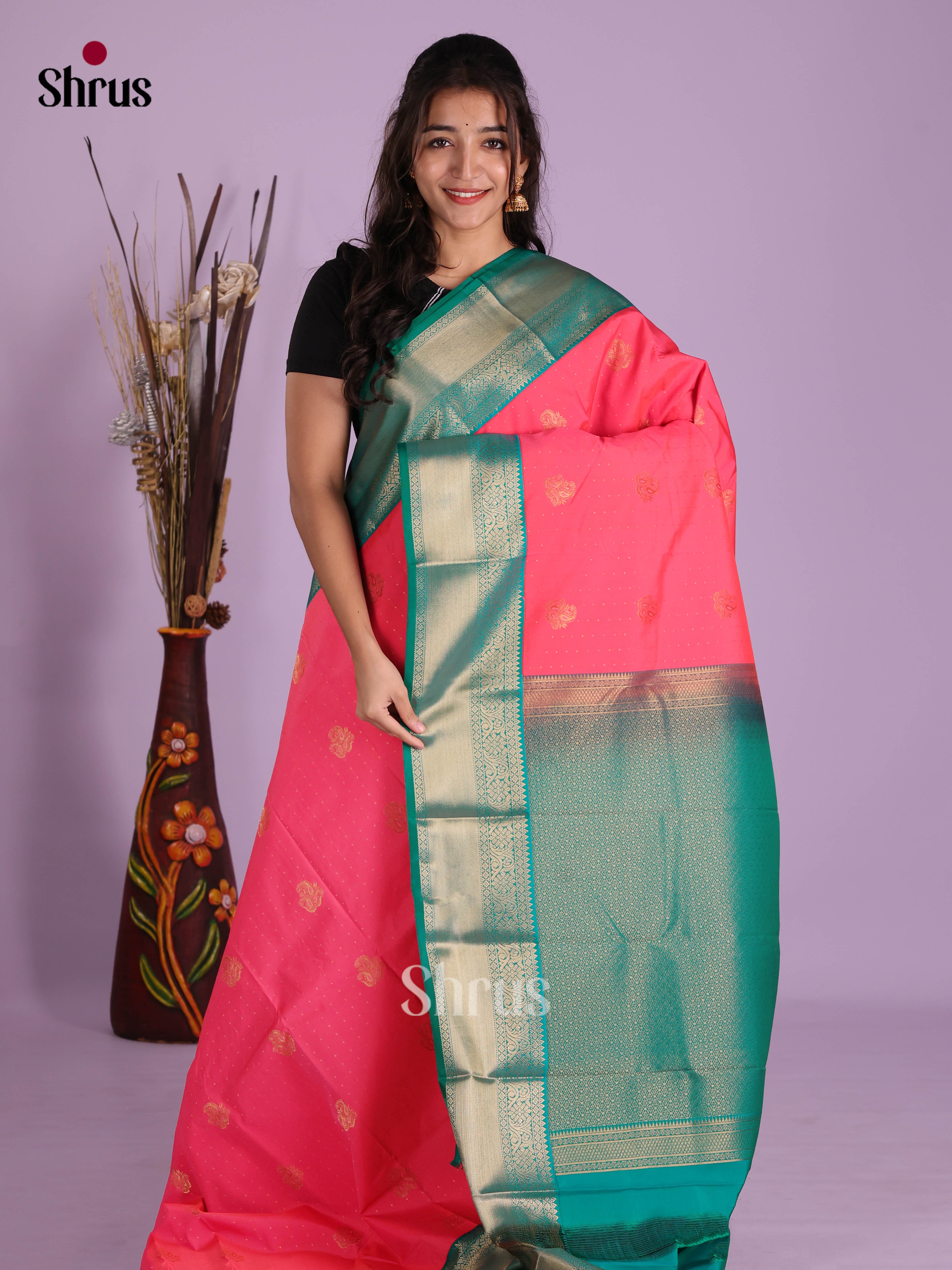DKS03274 - Semi Kanchipuram Saree - Shop on Shrus.com