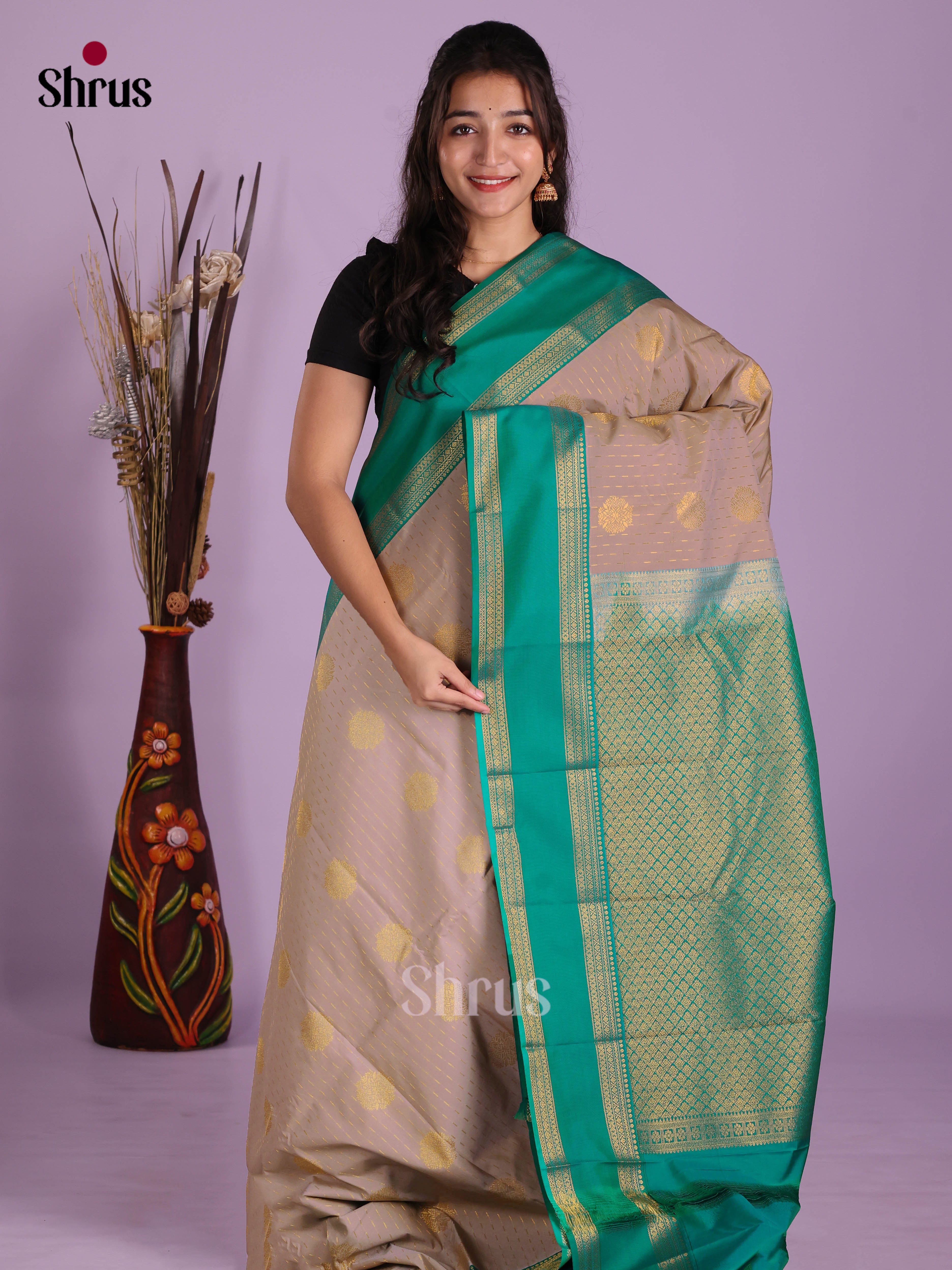 DKS03304 - Semi Kanchipuram Saree - Shop on Shrus.com