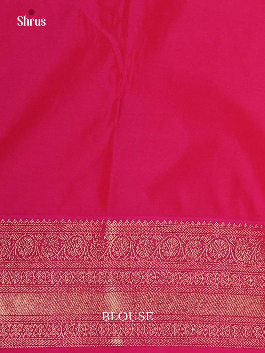 Grey & Pink - Semi Kanchipuram Saree