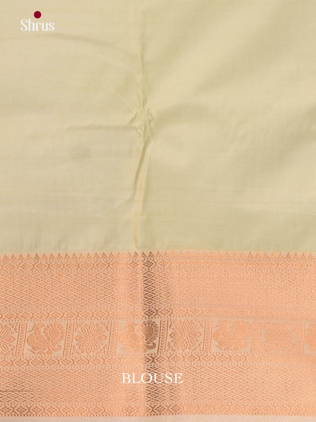Pastel Green & Cream - Semi Kanchipuram Saree