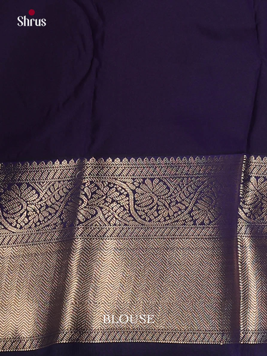 Red & Blue - Semi Kanchipuram Saree