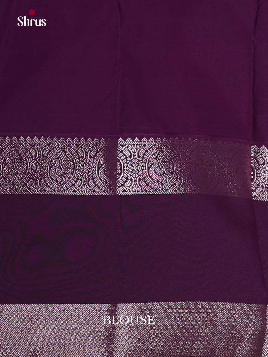 Red & Violet - Semi Kanchipuram Saree