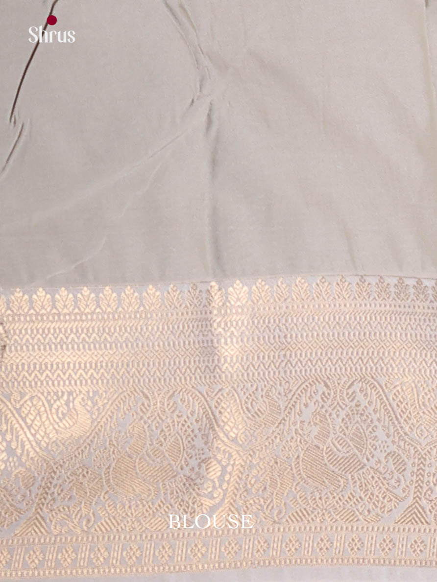 Purple & Grey- Semi Kanchipuram Saree