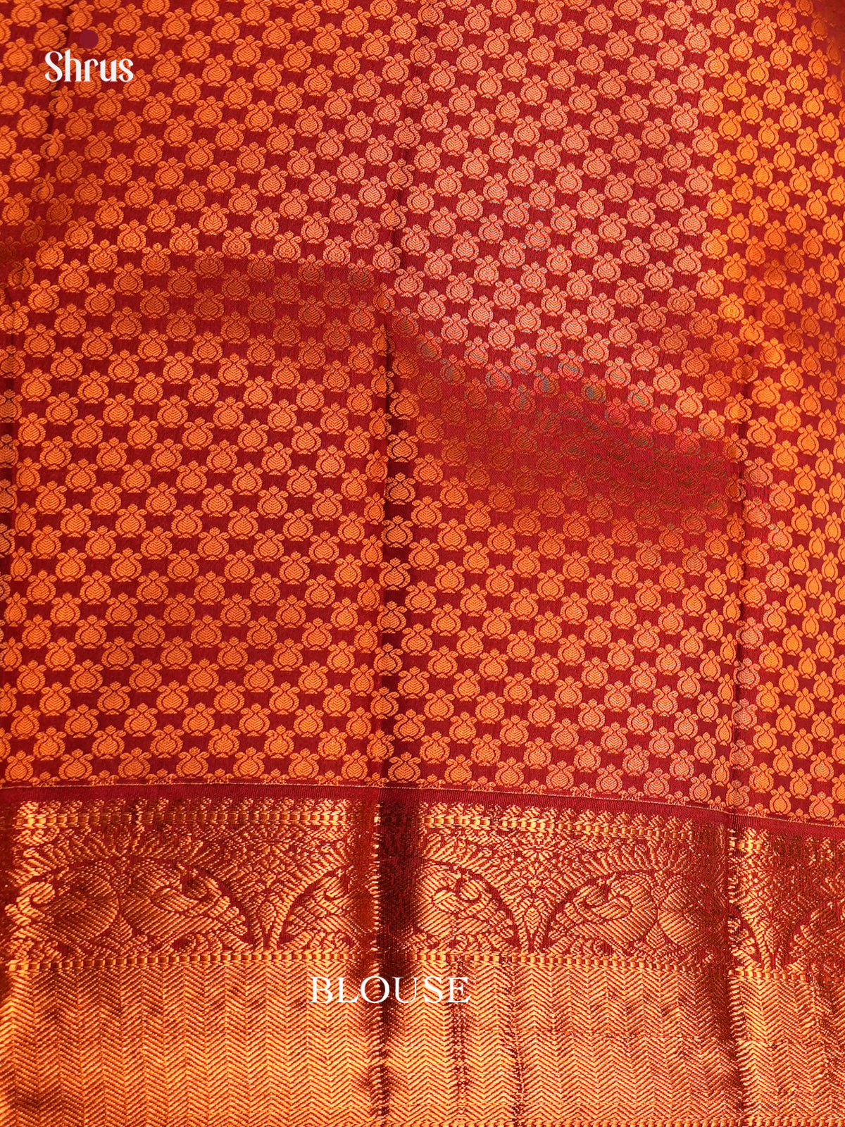 White & Pink - Semi Kanchipuram Saree - Shop on Shrus.com