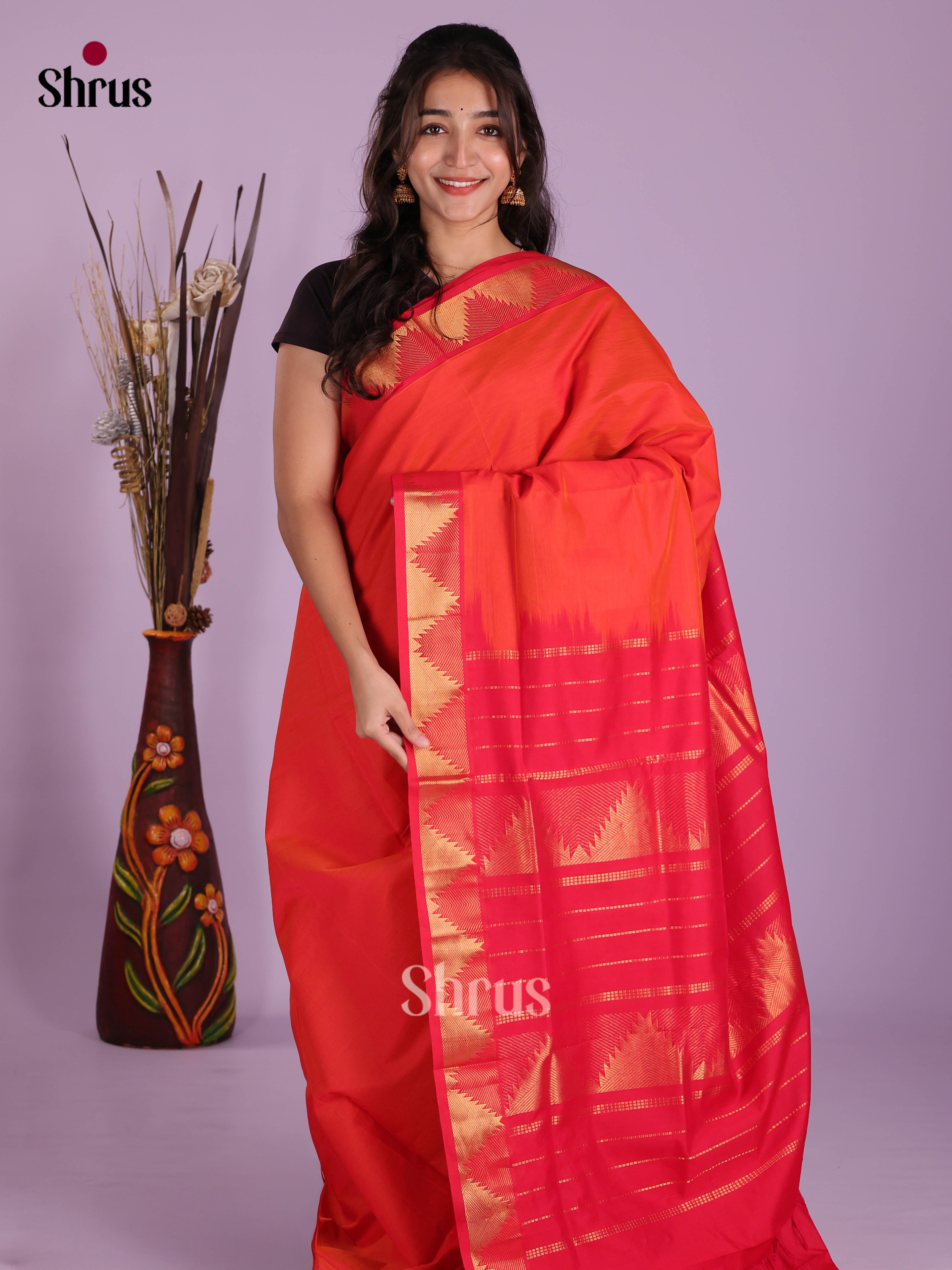 DKS04043 - Silkcotton-halfpure Saree