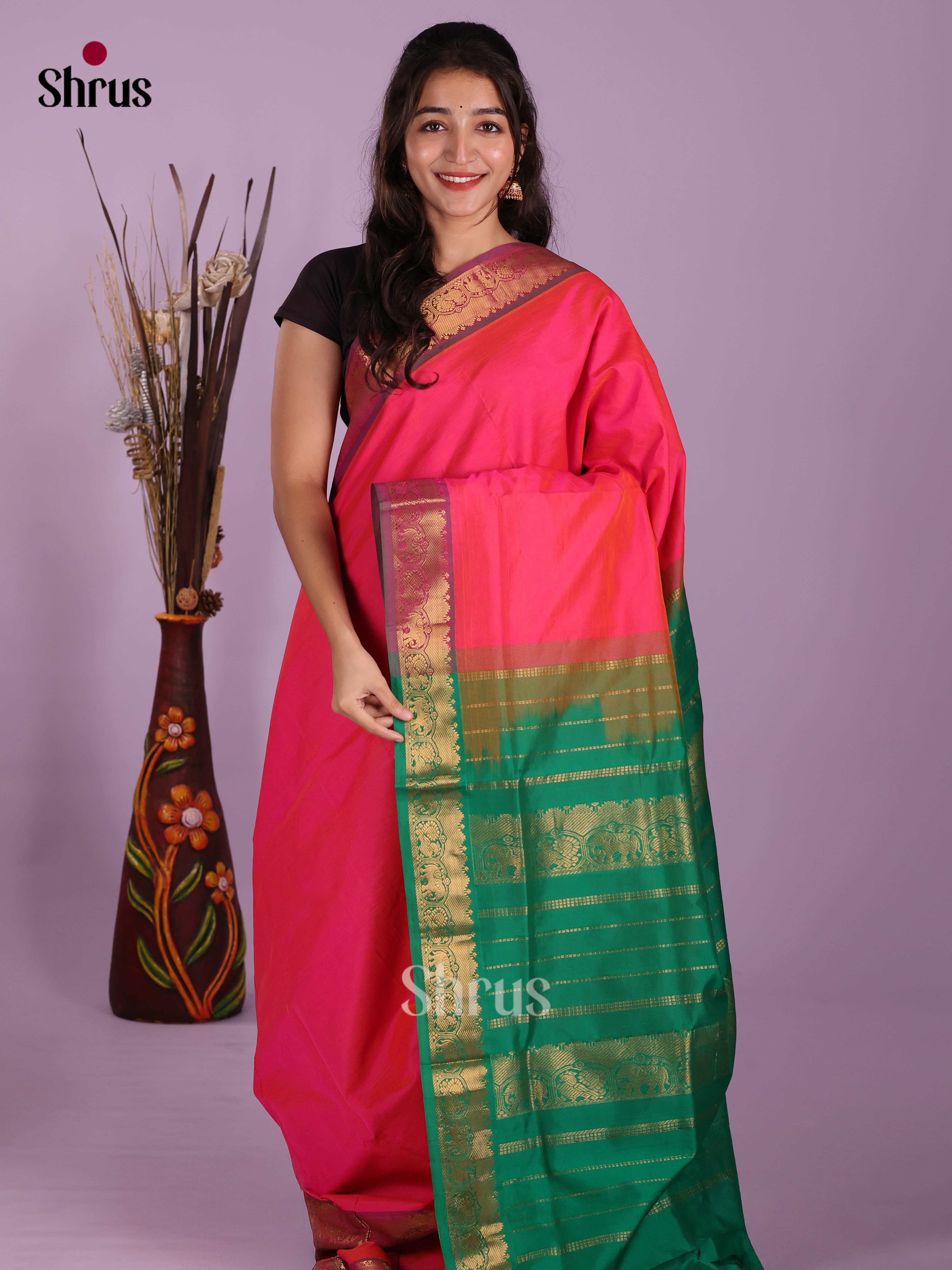 DKS04048 - Silkcotton-halfpure Saree