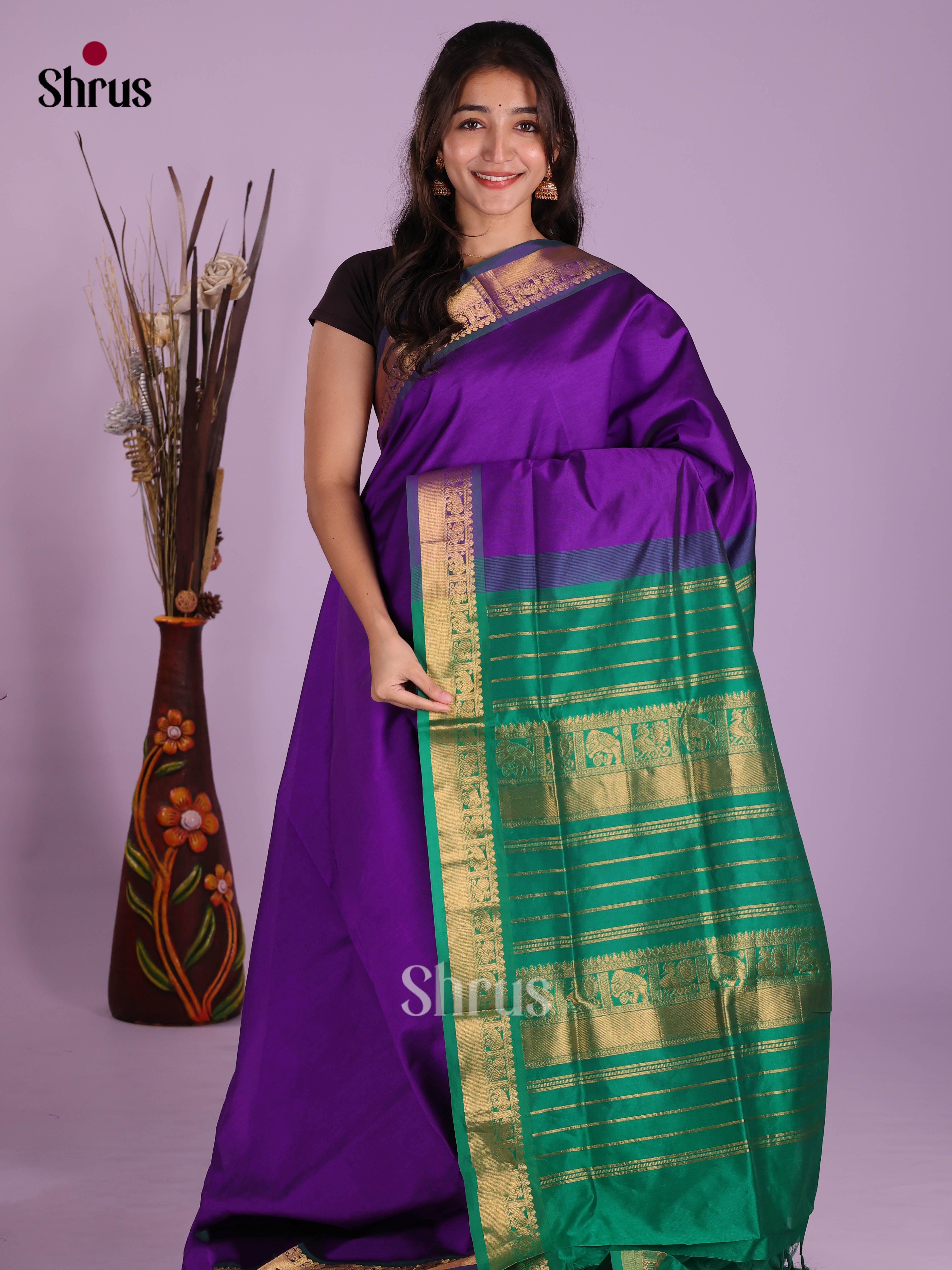 DKS04054 - Silkcotton-halfpure Saree