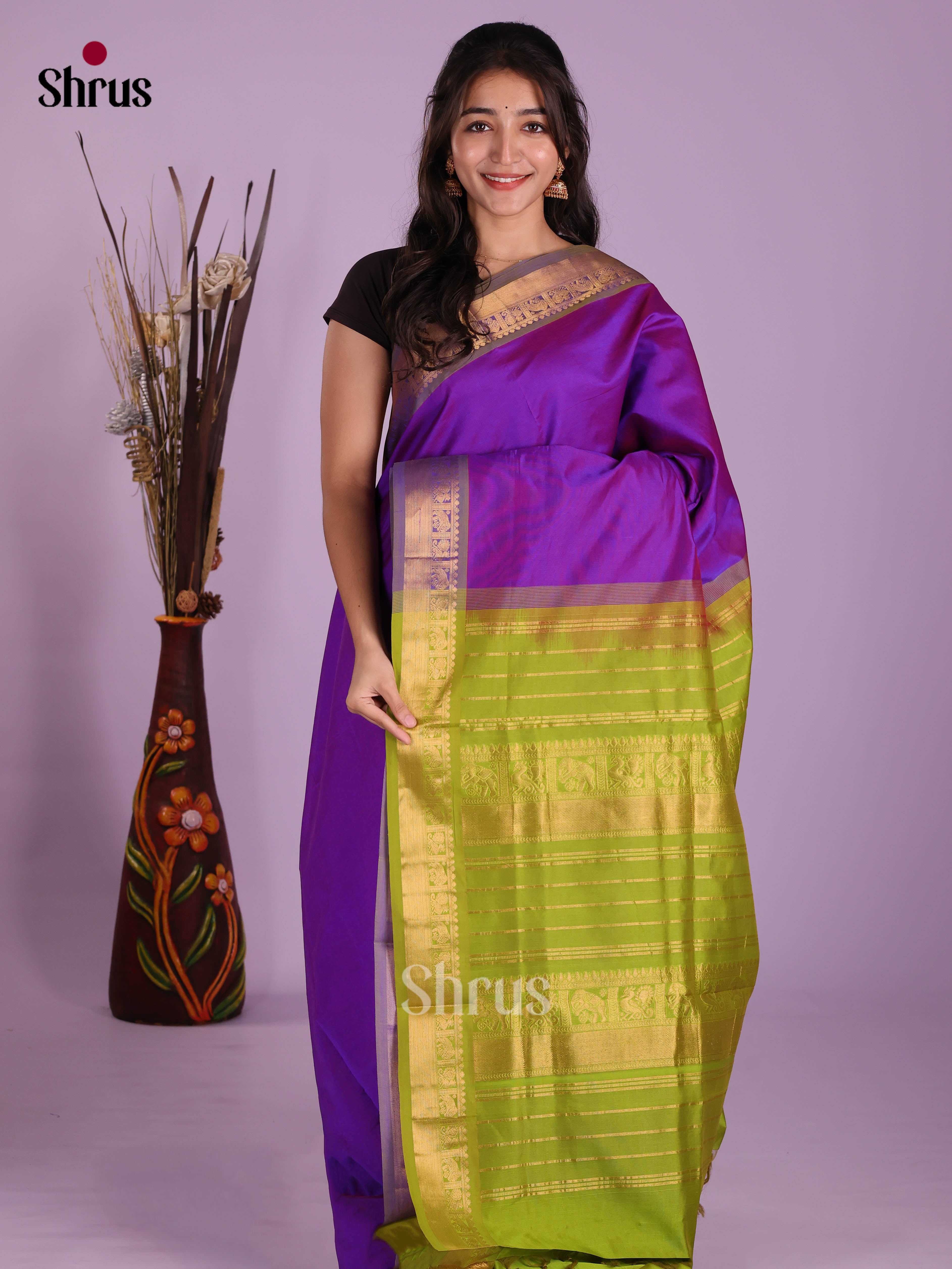 DKS04056 - Silkcotton-halfpure Saree