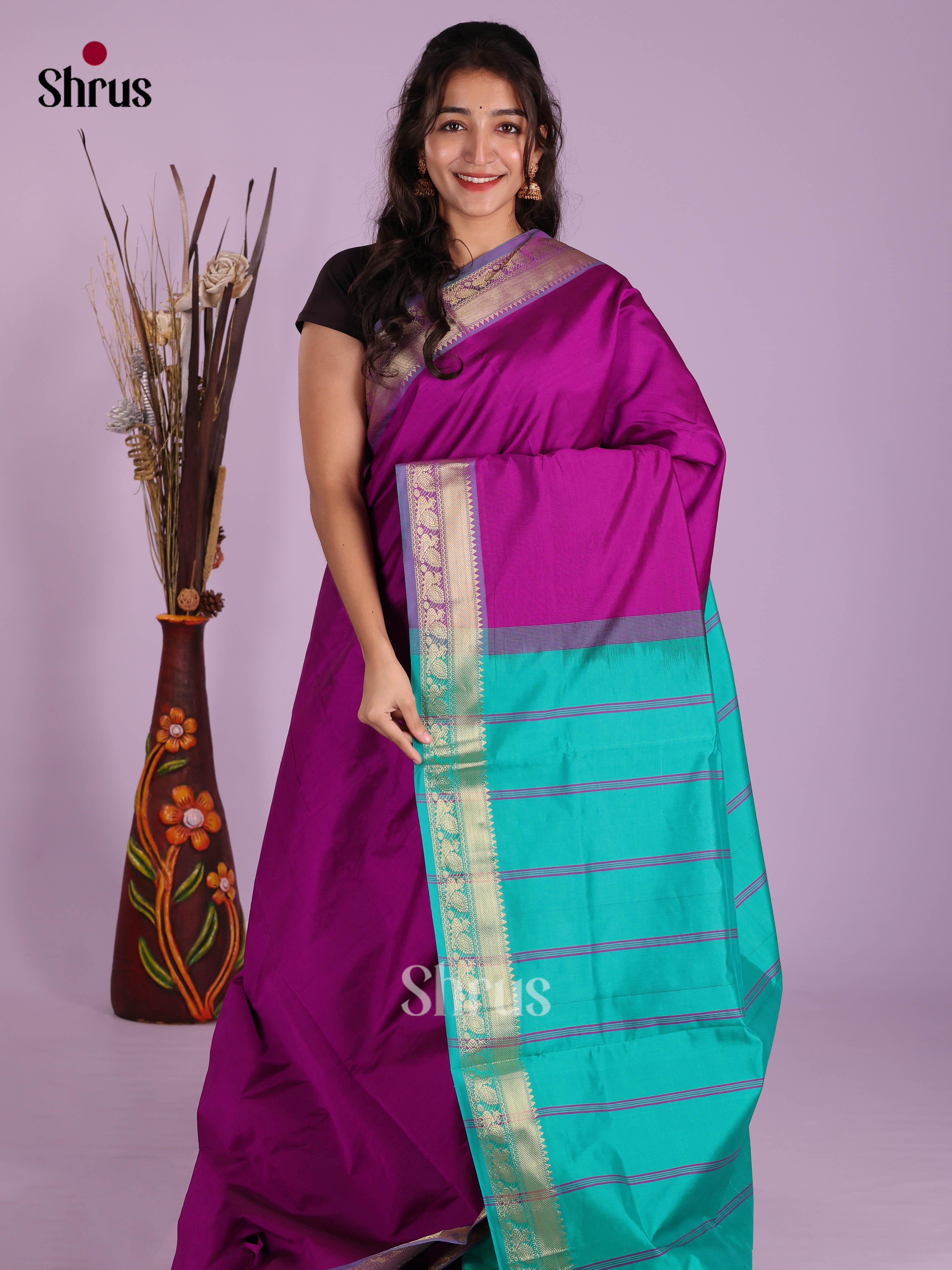 DKS04069 - Silkcotton-halfpure Saree