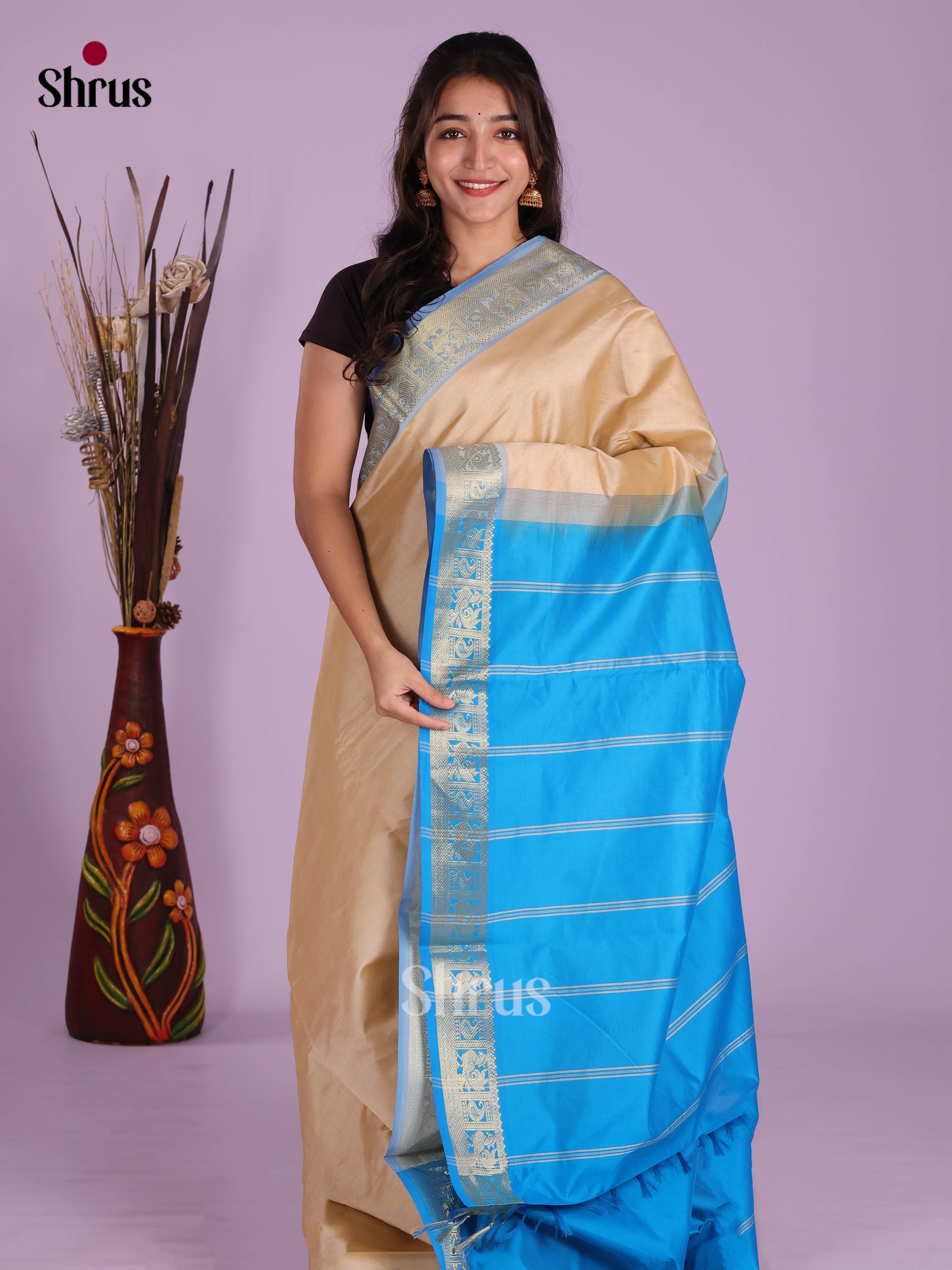 DKS04073 - Silkcotton-halfpure Saree
