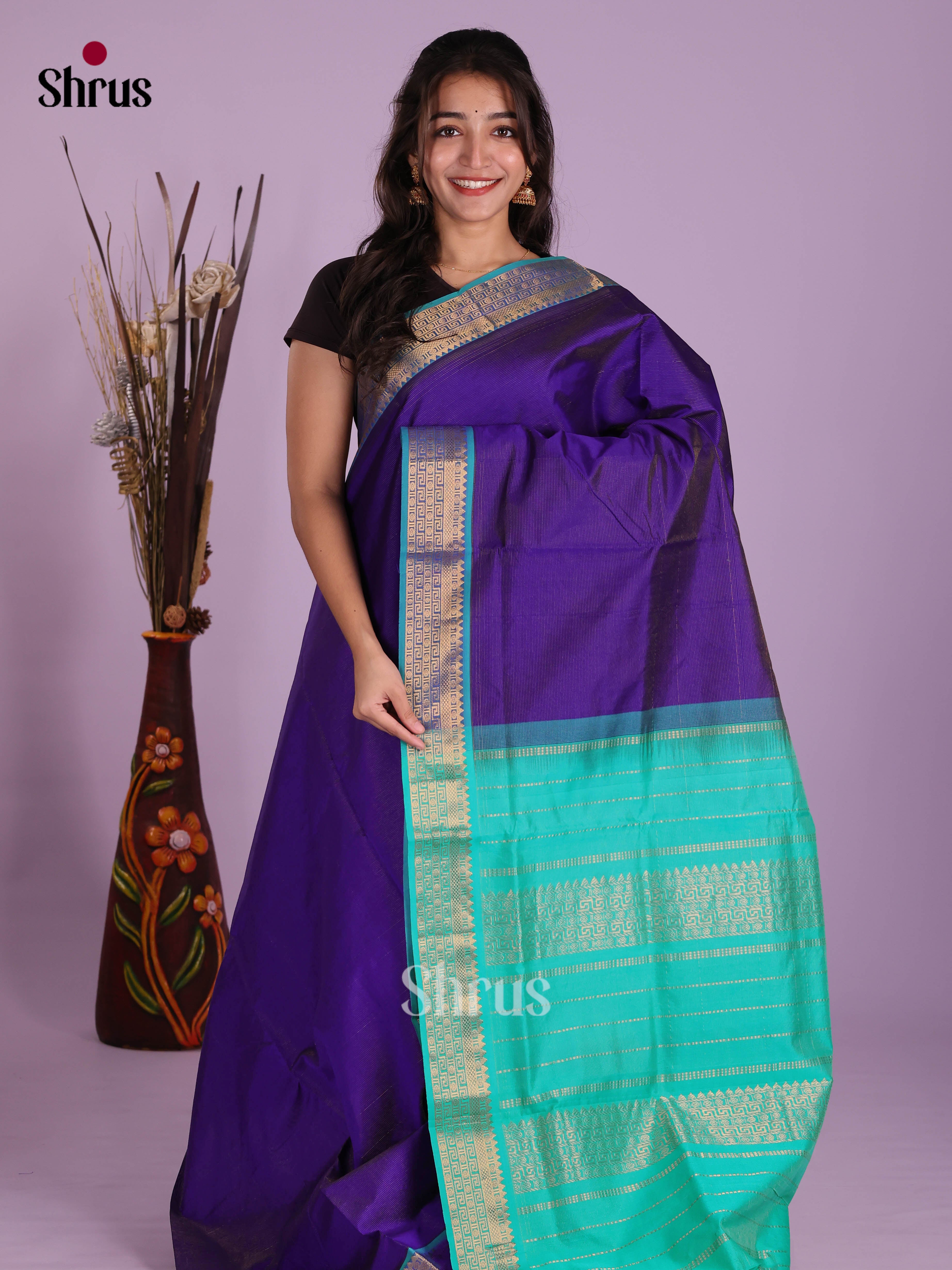 DKS04093 - Silkcotton-halfpure Saree