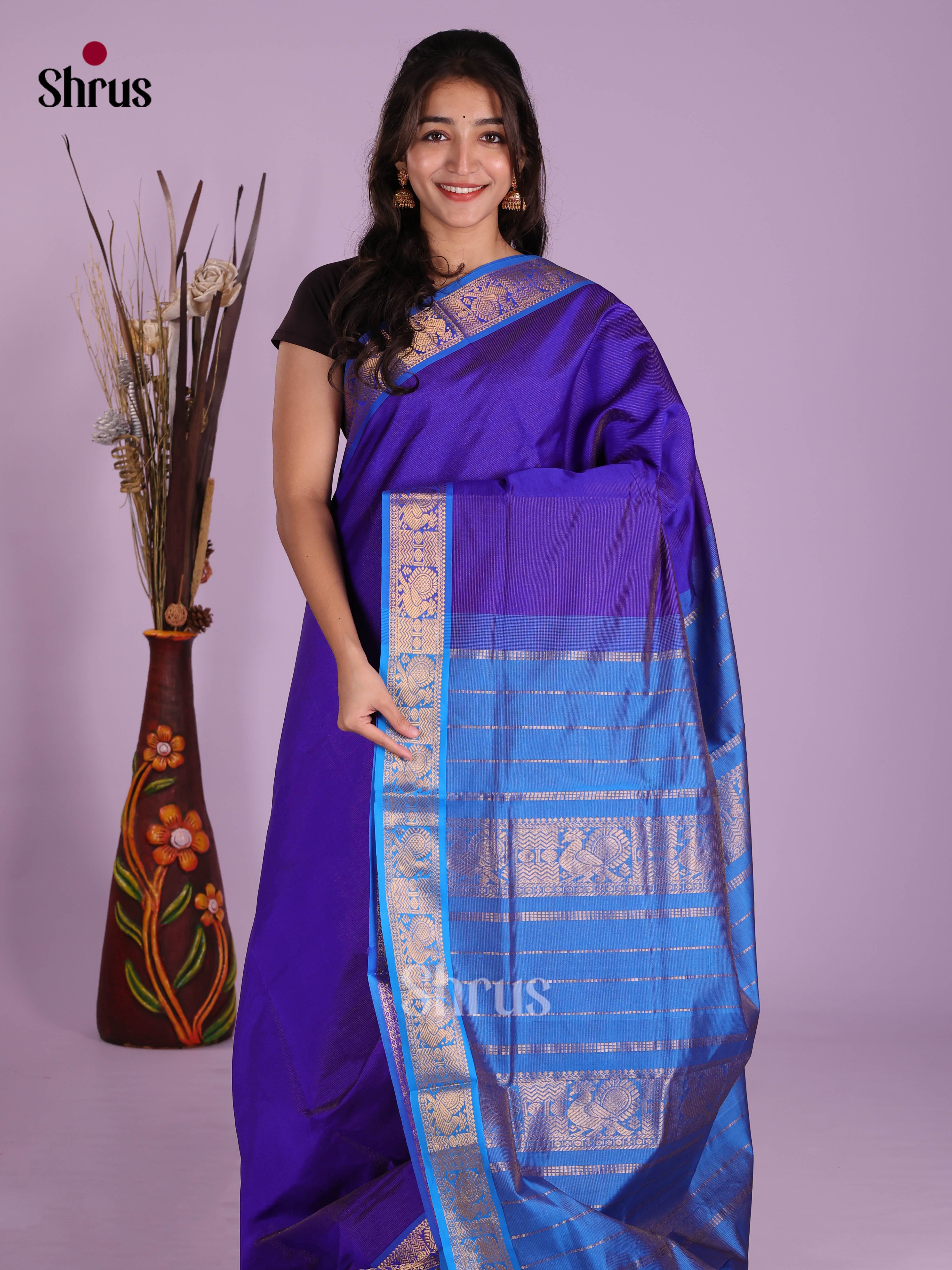 DKS04094 - Silkcotton-halfpure Saree