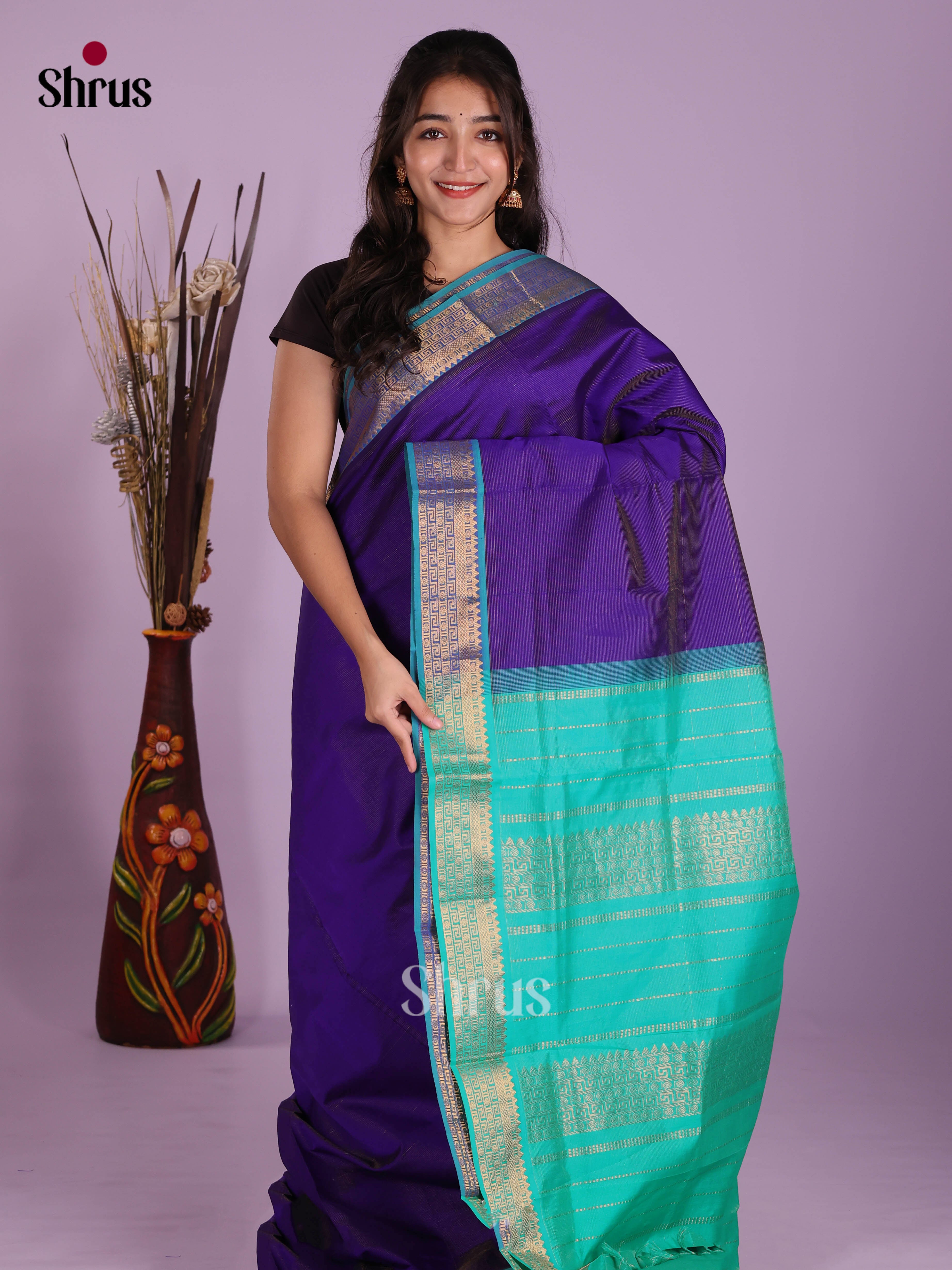 DKS04096 - Silkcotton-halfpure Saree
