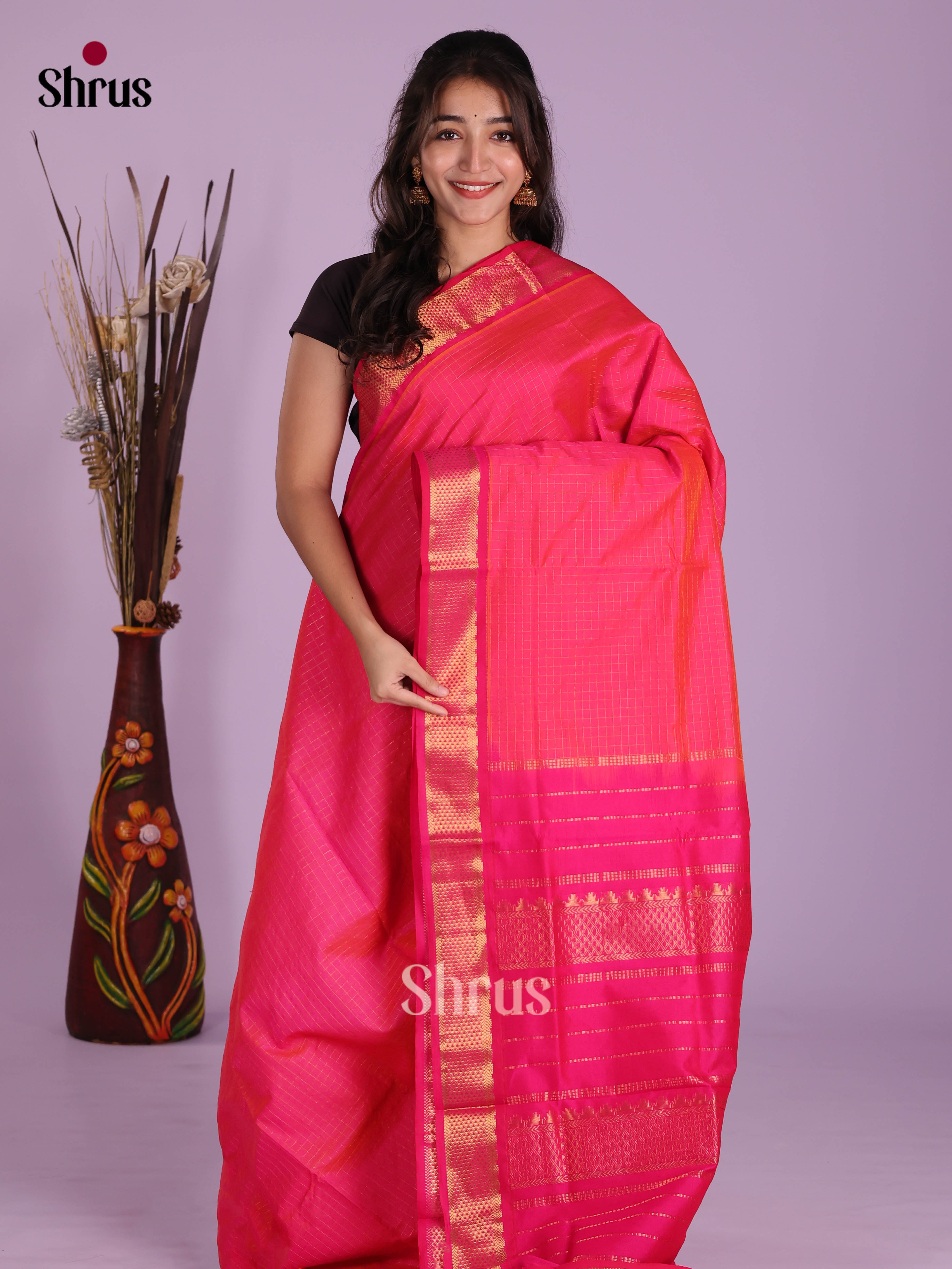 DKS04122 - Silkcotton-halfpure Saree