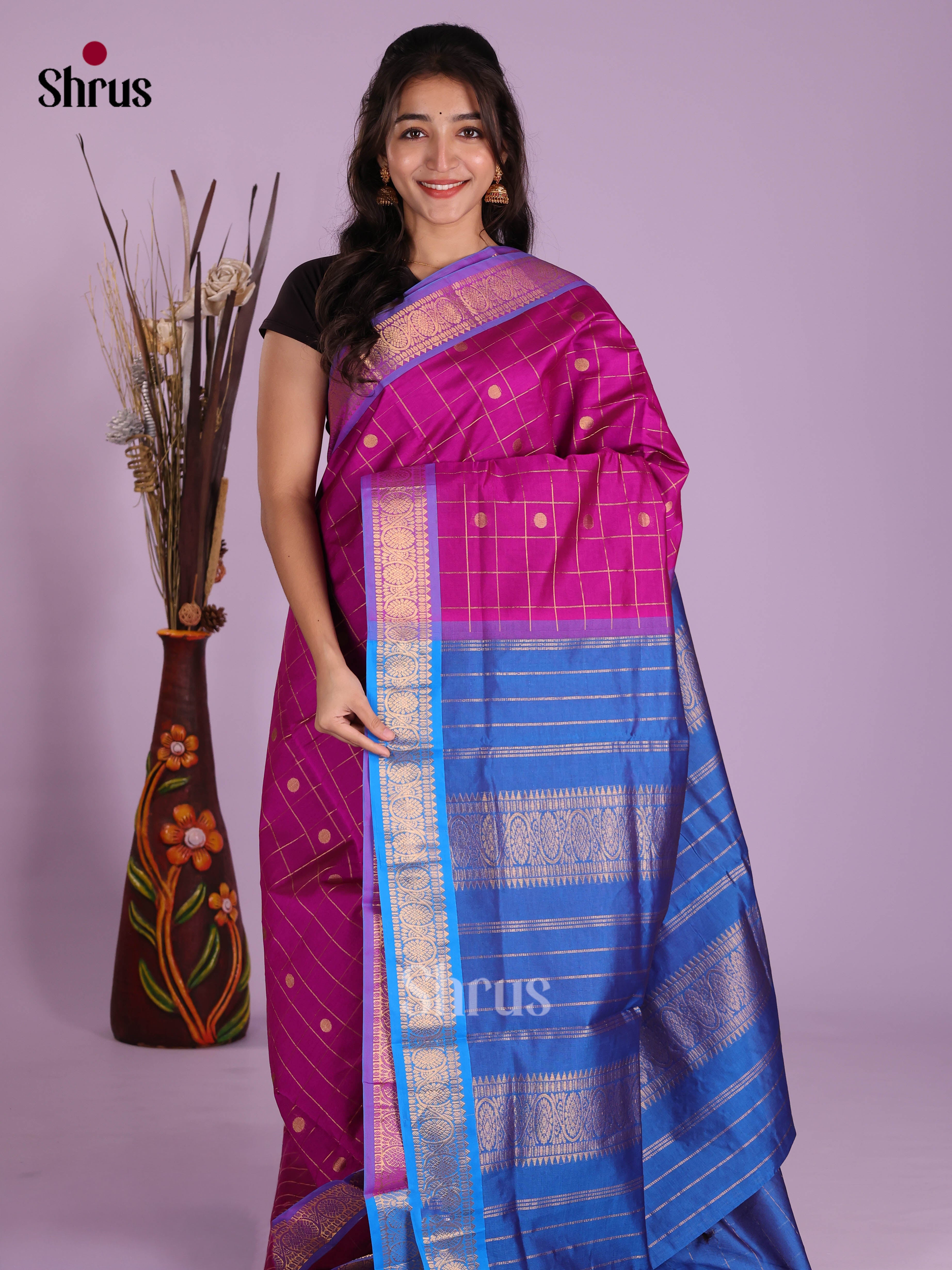 DKS04128 - Silkcotton-halfpure Saree