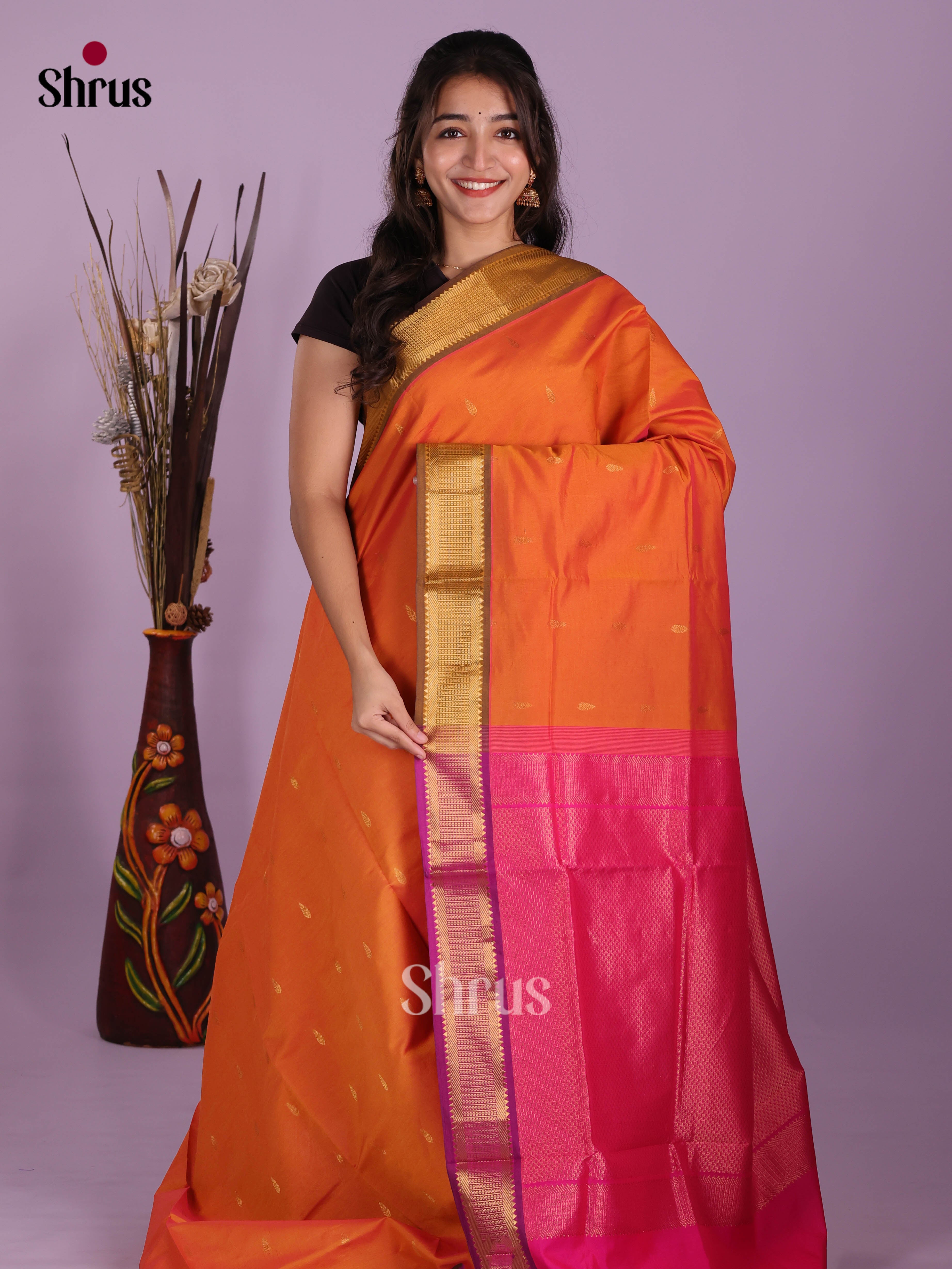DKS04134 - Silkcotton-halfpure Saree - Shop on Shrus.com