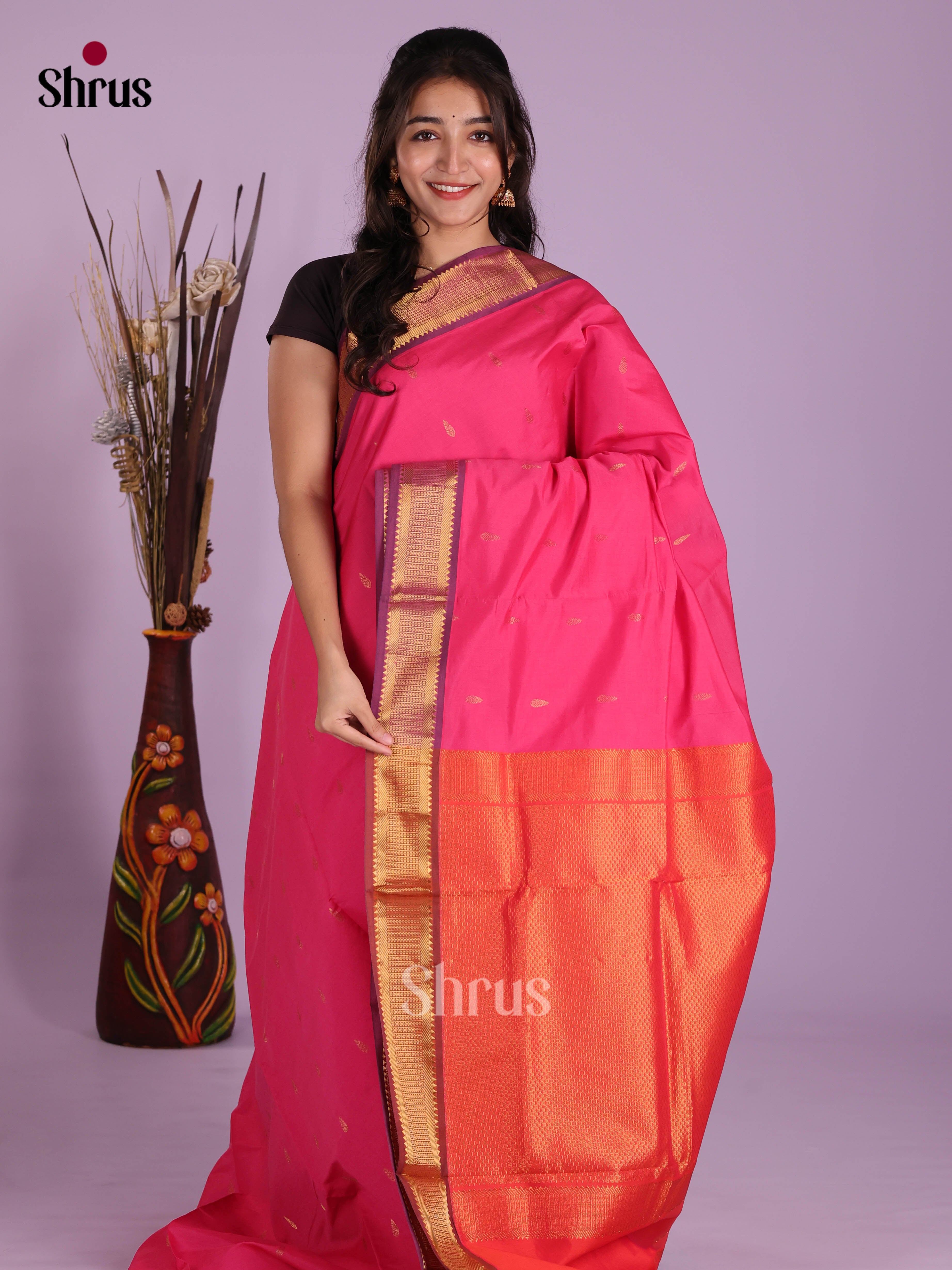 DKS04146 - Silkcotton-halfpure Saree - Shop on Shrus.com