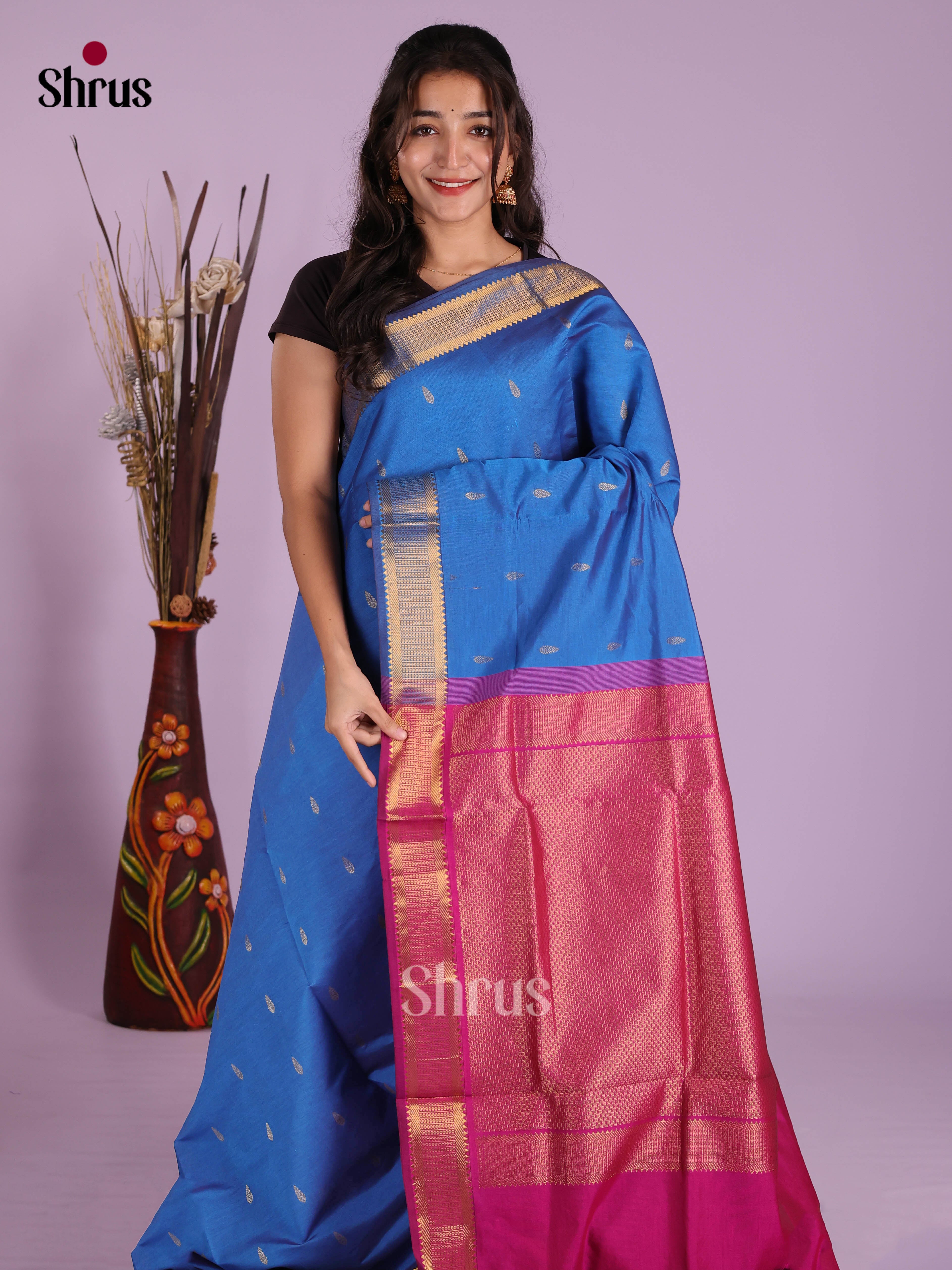 DKS04149 - Silkcotton-halfpure Saree