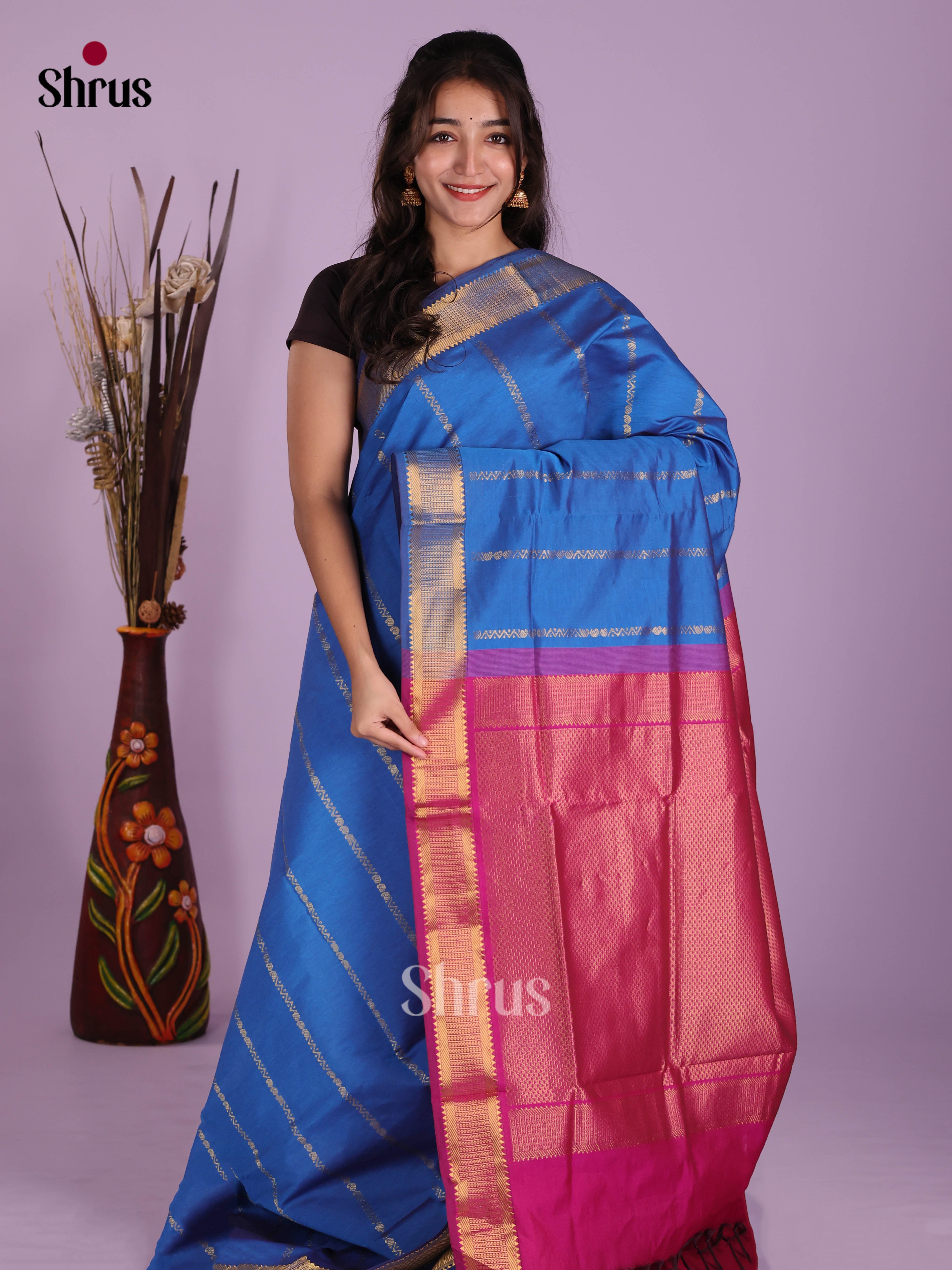 DKS04155 - Silkcotton-halfpure Saree
