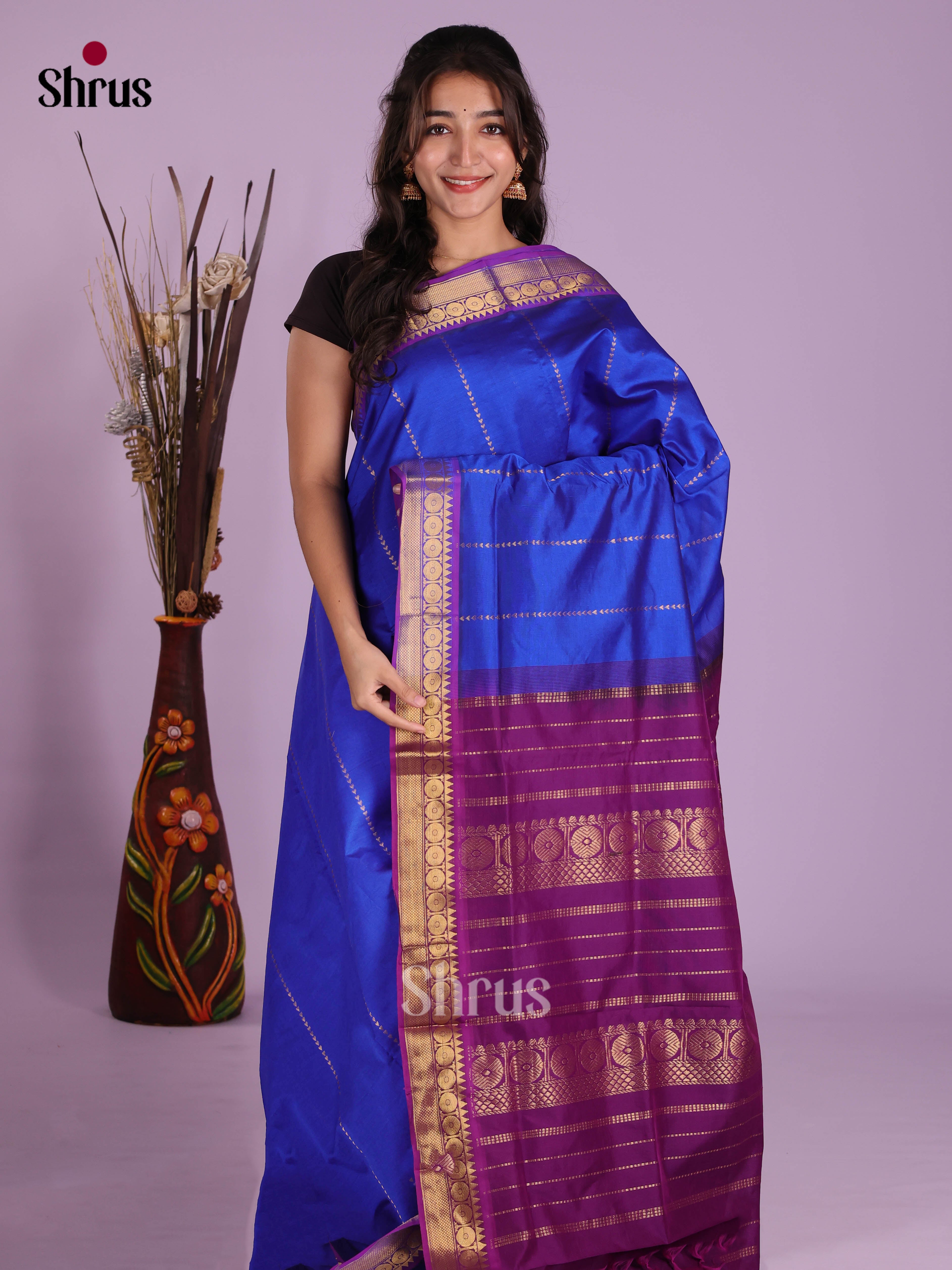 DKS04170 - Silkcotton-halfpure Saree