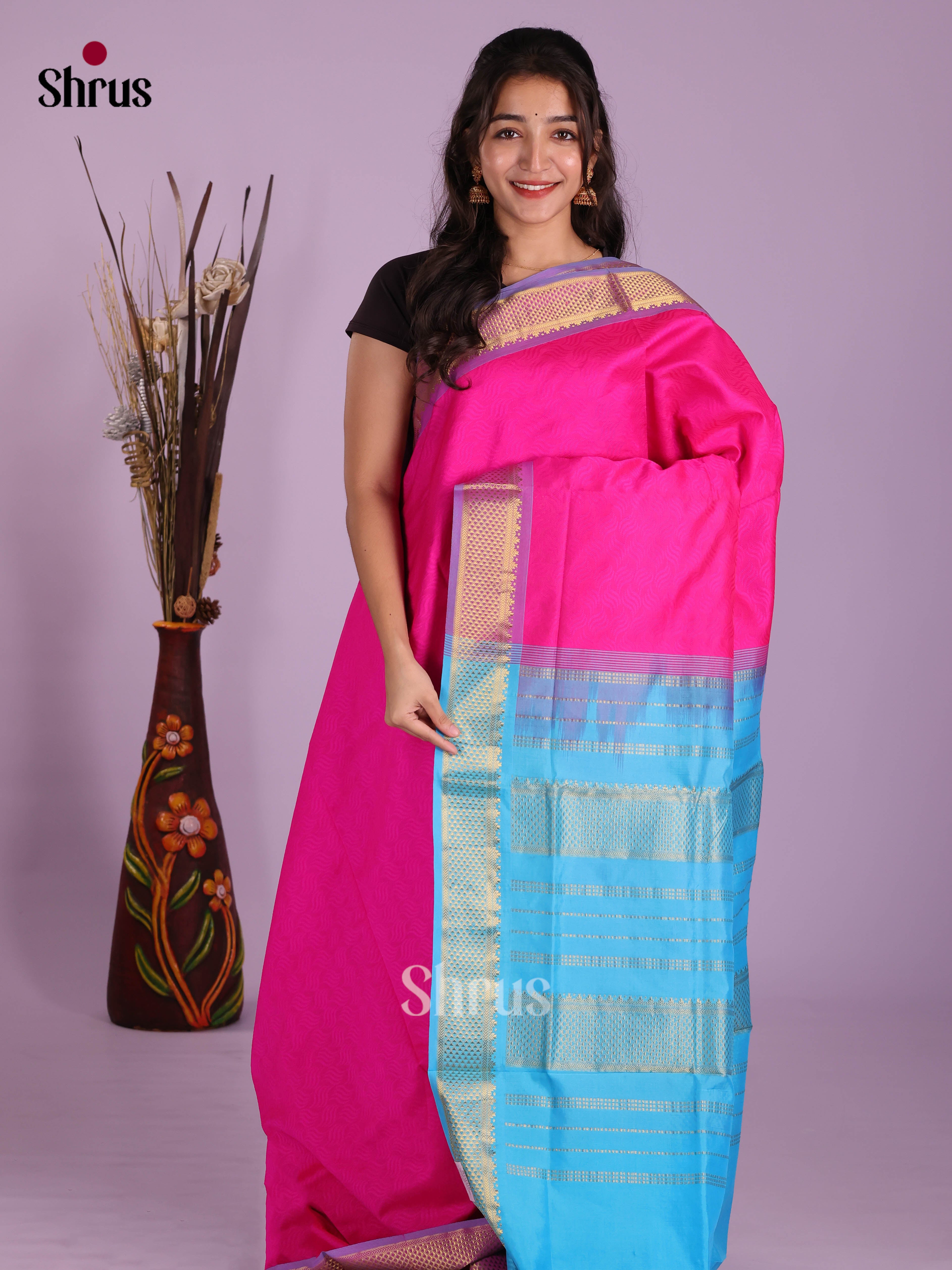 DKS04179 - Silkcotton-halfpure Saree